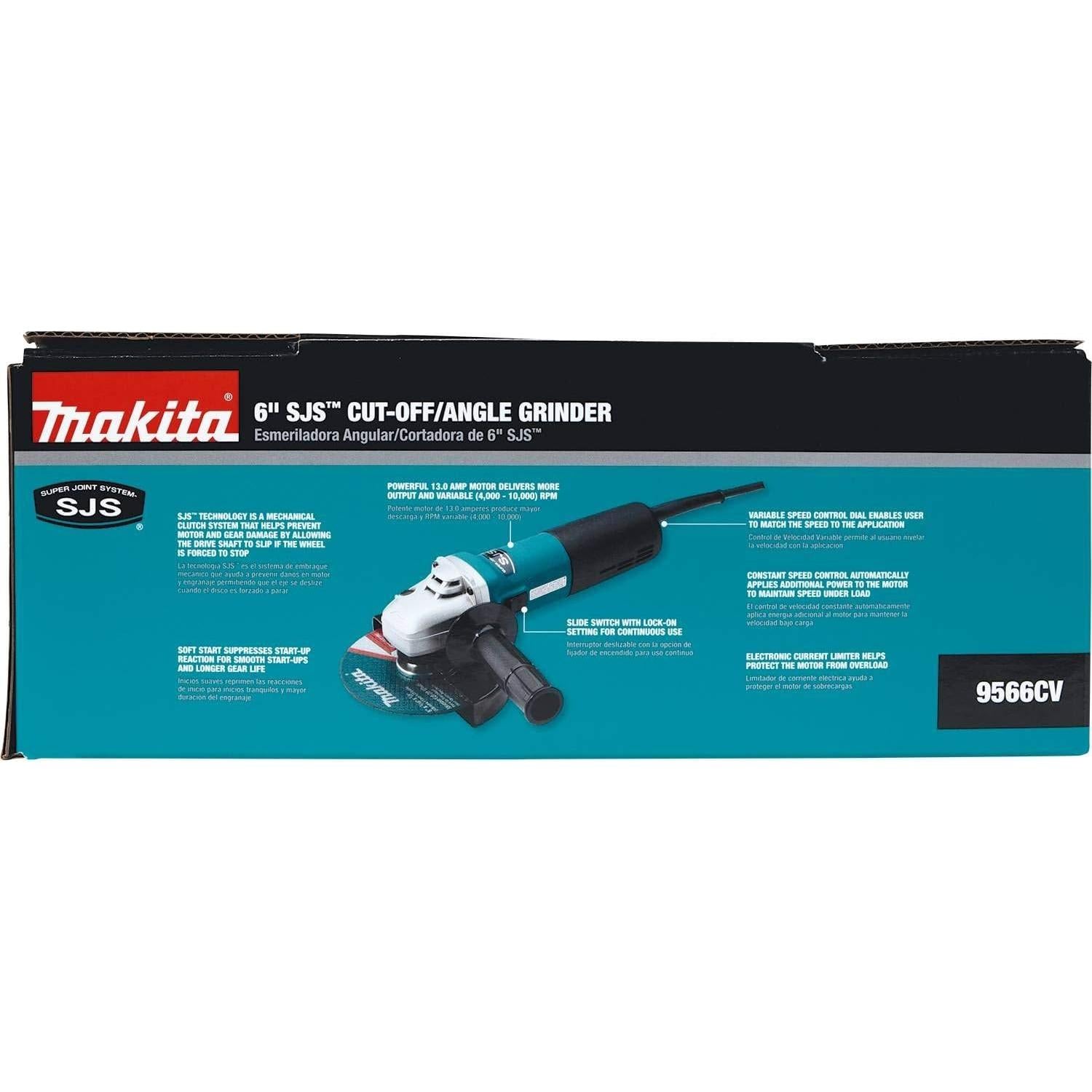 Amoladora Angular Makita 9566CV 12 AMP 6" SJS Velocidad Variable