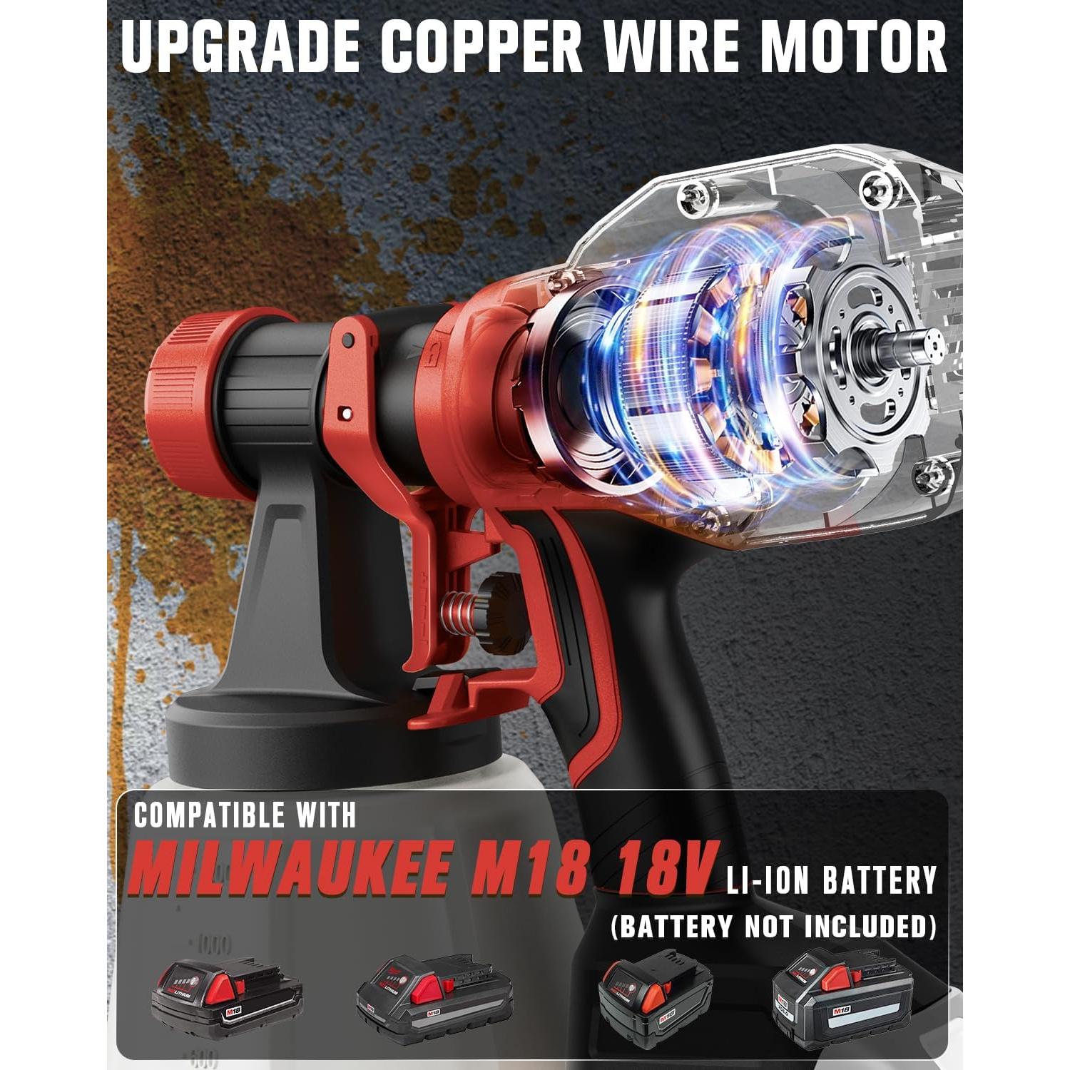 Pulverizador de Pintura Inalámbrico Houselife KLA-006B 1200ml