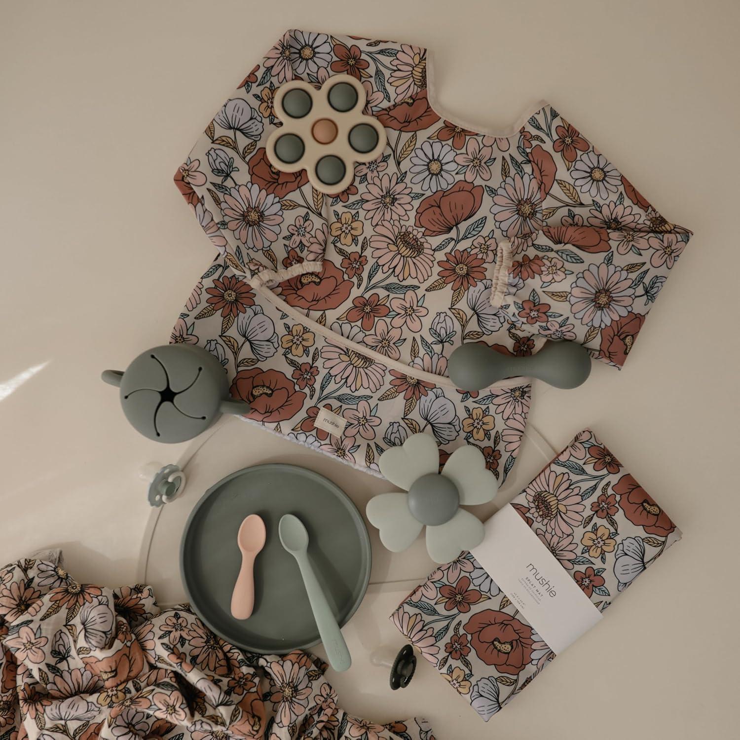 Alfombra Splat Mushie 108x108 cm Resistente al Agua Flores