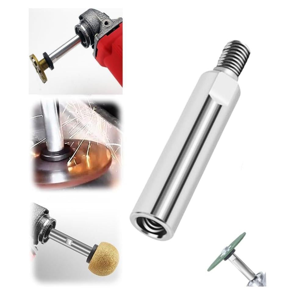 Angle Grinder Extension Rod, 2025 NEW M10/M14 Thread Polishing Machine Adapter Lever, Angle Grinder Extension for 100 Type Angle Grinder/Polisher (1PCS, M10 80MM)
