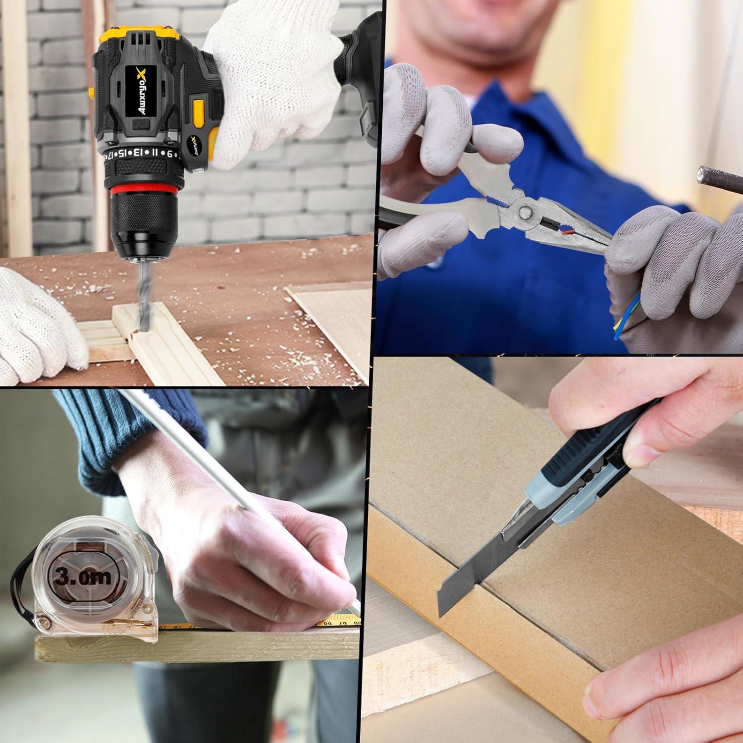 Juego de Herramientas Taladro Inalámbrico AwxryoX 20V 135Pcs