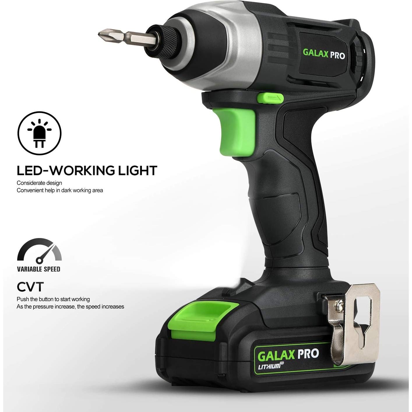 Destornillador de Impacto Inalámbrico GALAX PRO 20V 1.3Ah