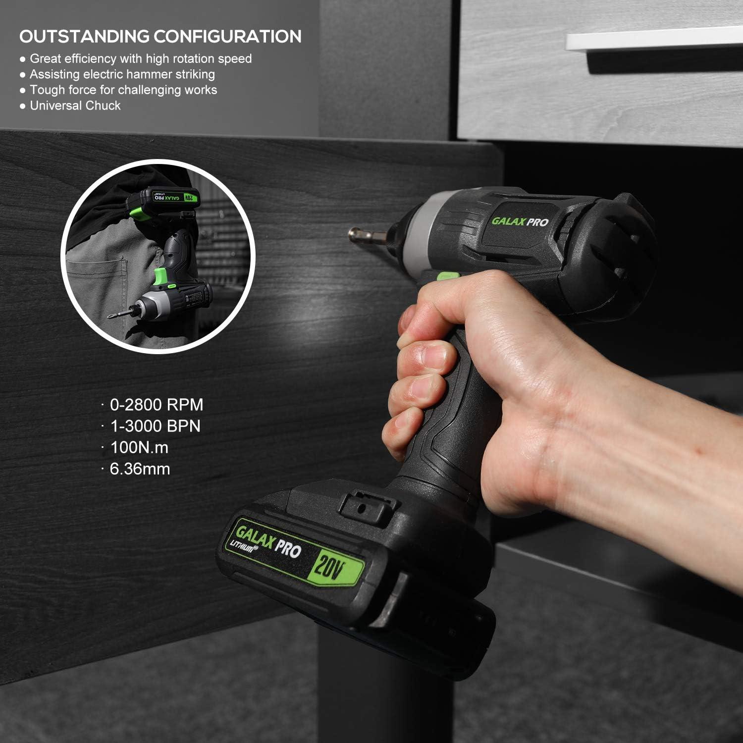 Destornillador de Impacto Inalámbrico GALAX PRO 20V 1.3Ah