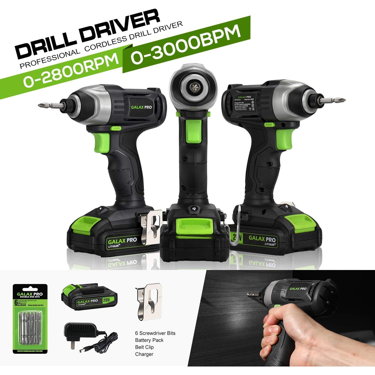 Destornillador de Impacto Inalámbrico GALAX PRO 20V 1.3Ah