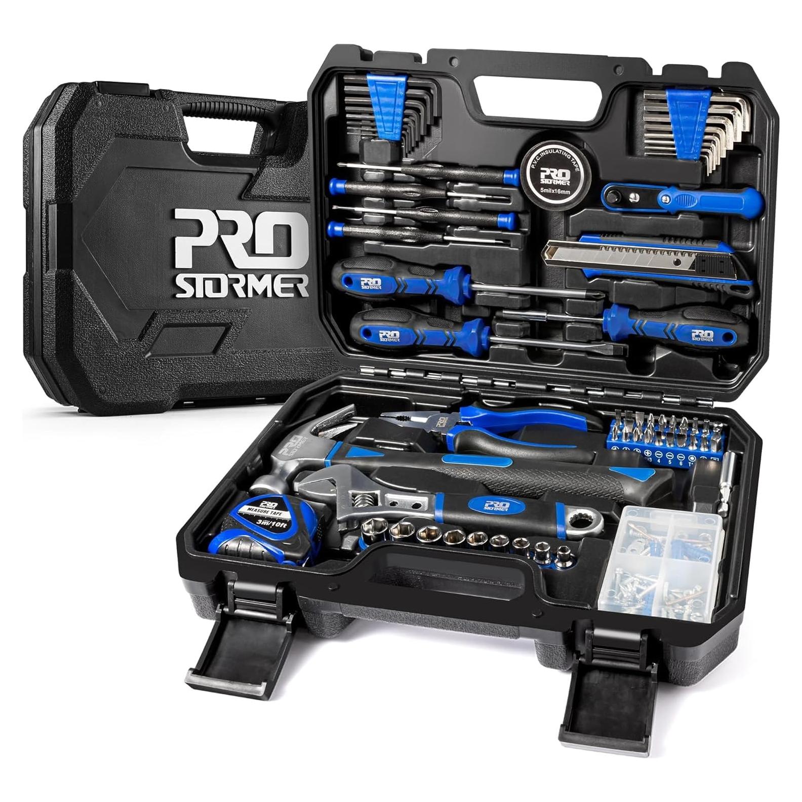 Kit de Herramientas Manuales Prostormer 160 Piezas Azul