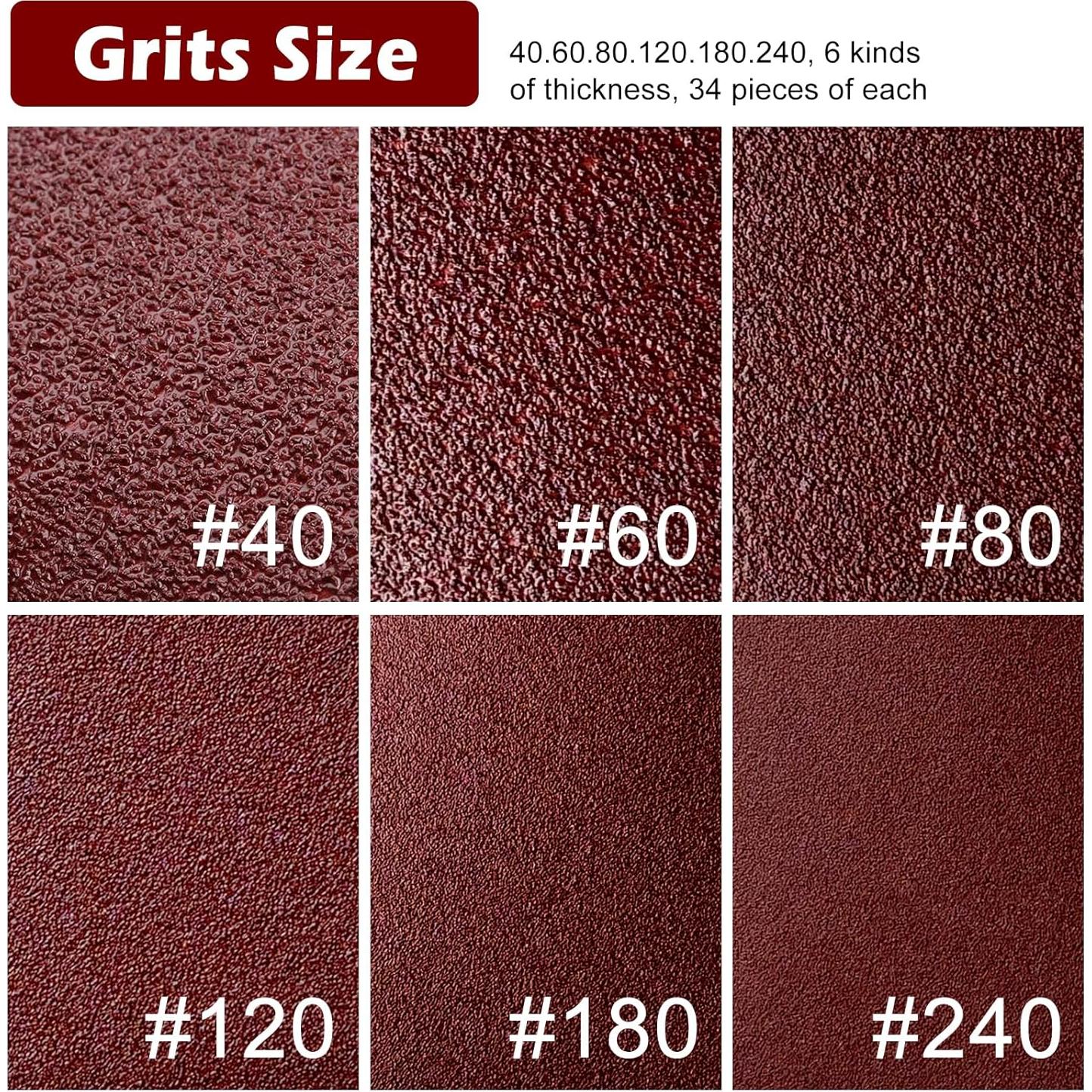 Juego de 100 Almohadillas de Lija Triangulares 80 mm Grano 60-240