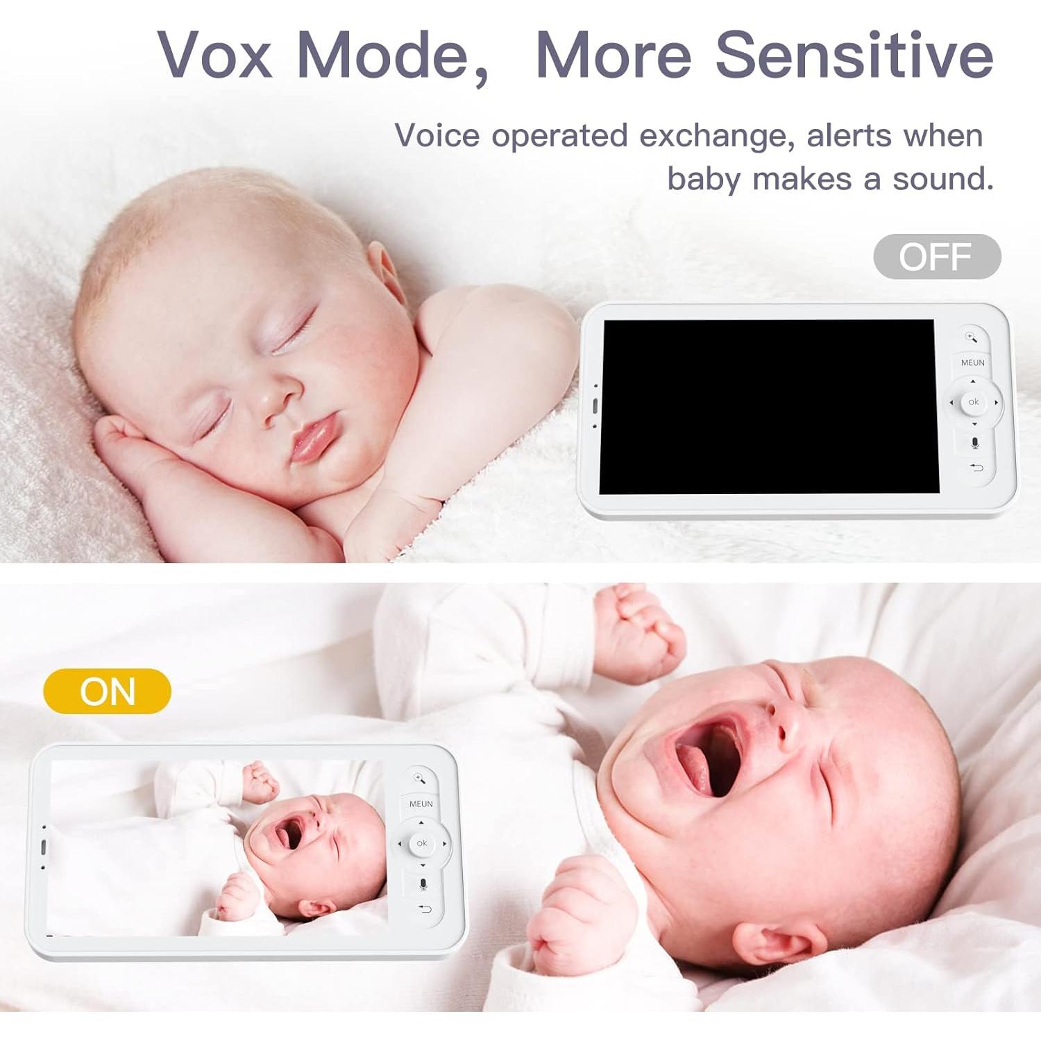 Monitor de Bebé ARENTI 2 Cámaras 2K UHD 5" WiFi