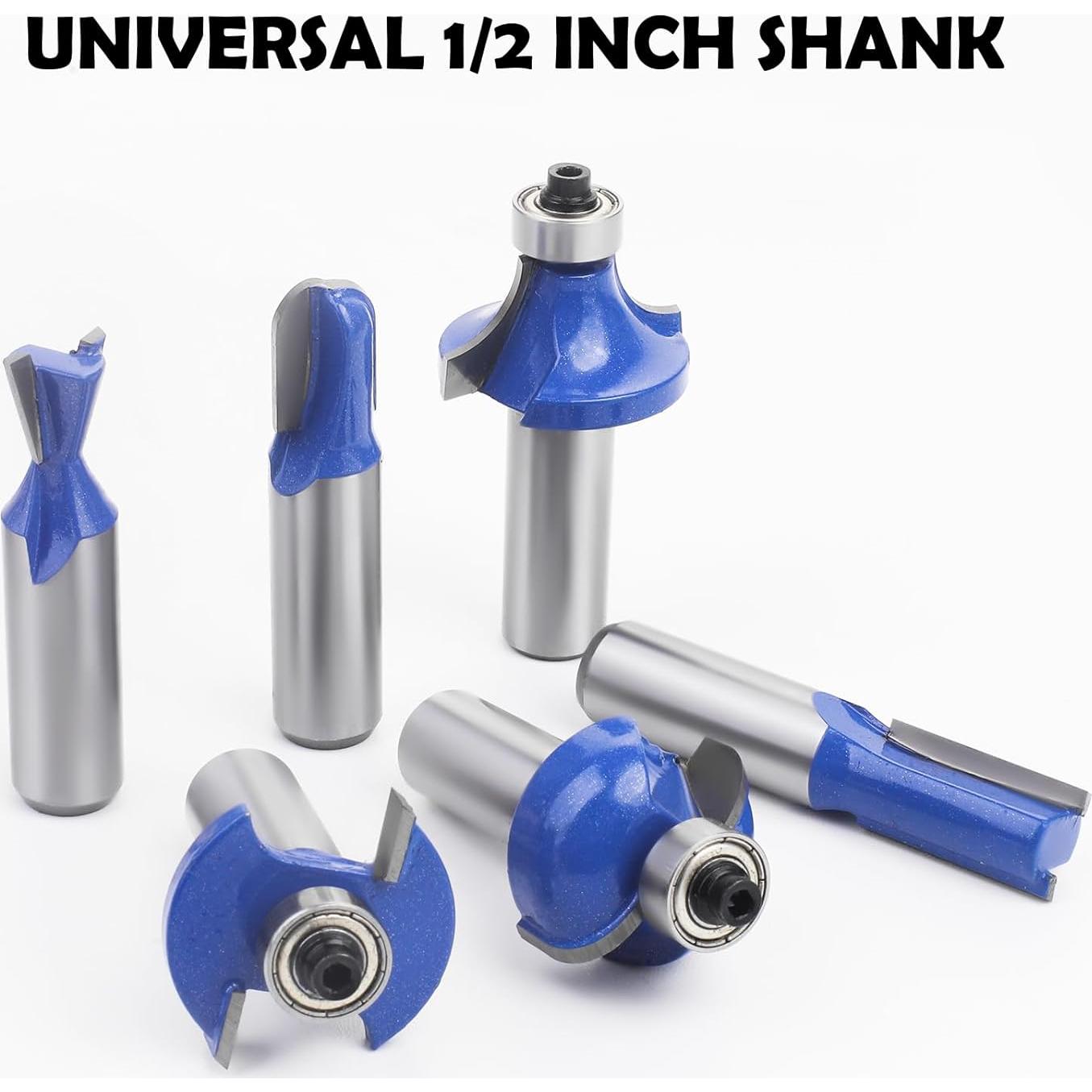 Juego de Brocas de Router UTRUSTTO 24 Piezas Vástago 12mm