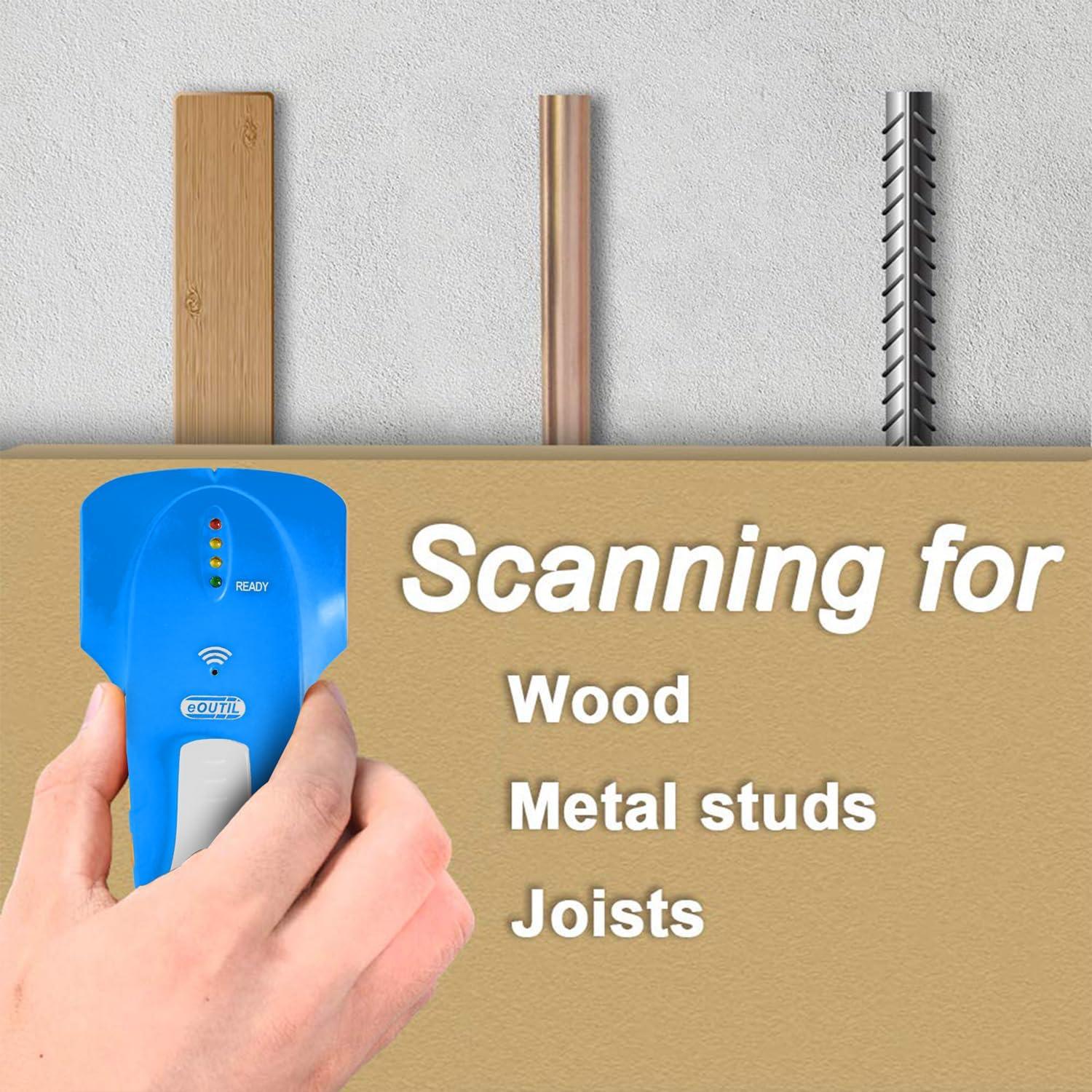 Detector de Montantes eOUTIL ST100 para Pared Madera y Metal