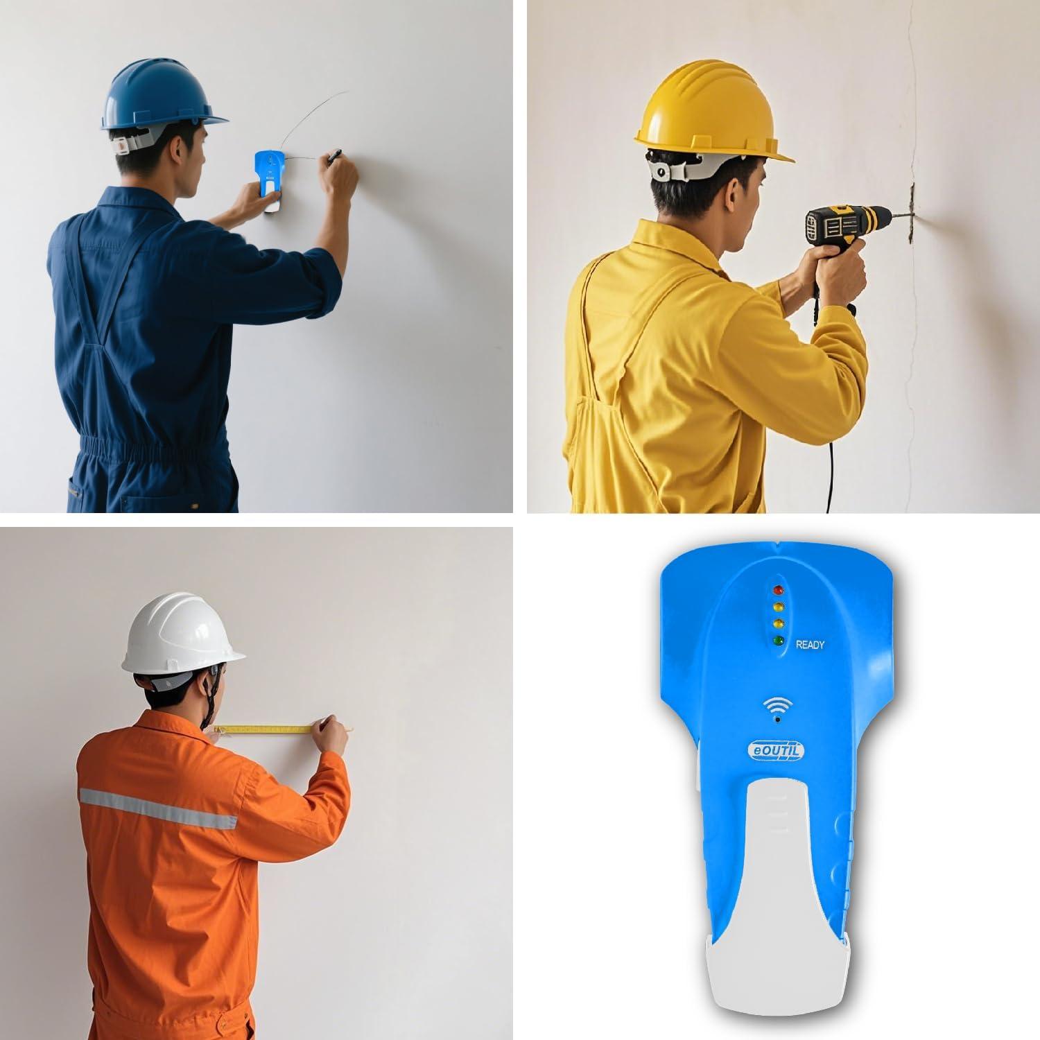 Detector de Montantes eOUTIL ST100 para Pared Madera y Metal