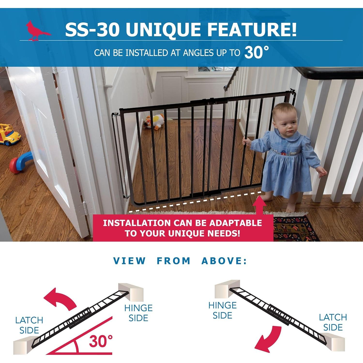 Puerta de Seguridad Cardinal Gates SS30 - Ajustable 68-108 cm