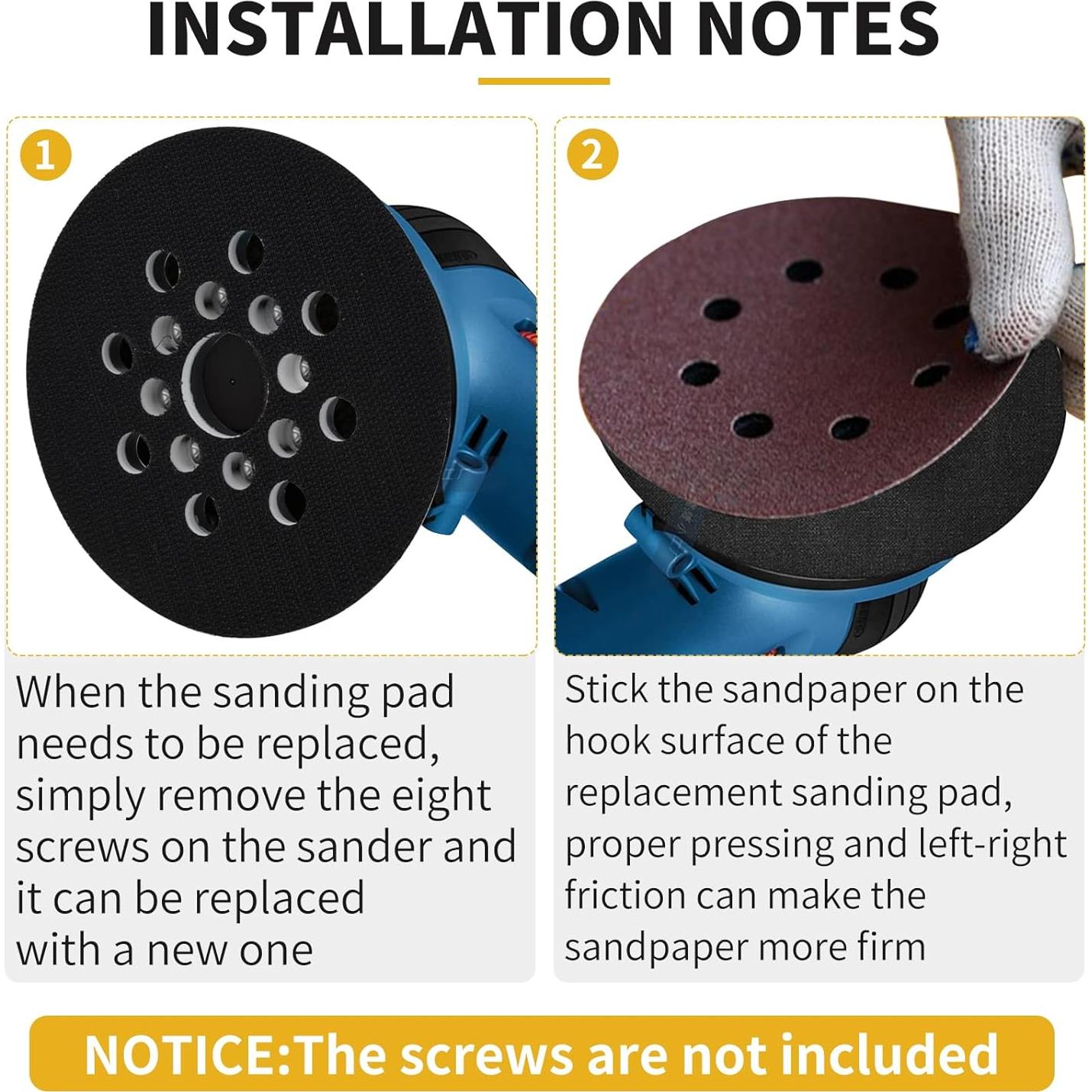 Almohadilla de Reemplazo 5" con Gancho y Bucle para Lijadora Bosch