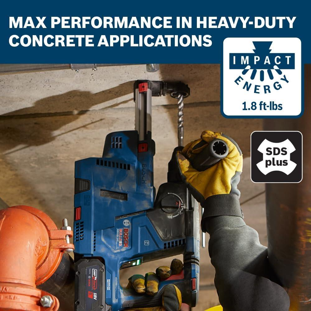 Martillo Rotativo Sin Escobillas BOSCH GBH18V 18V 2.4J + Kit Brocas