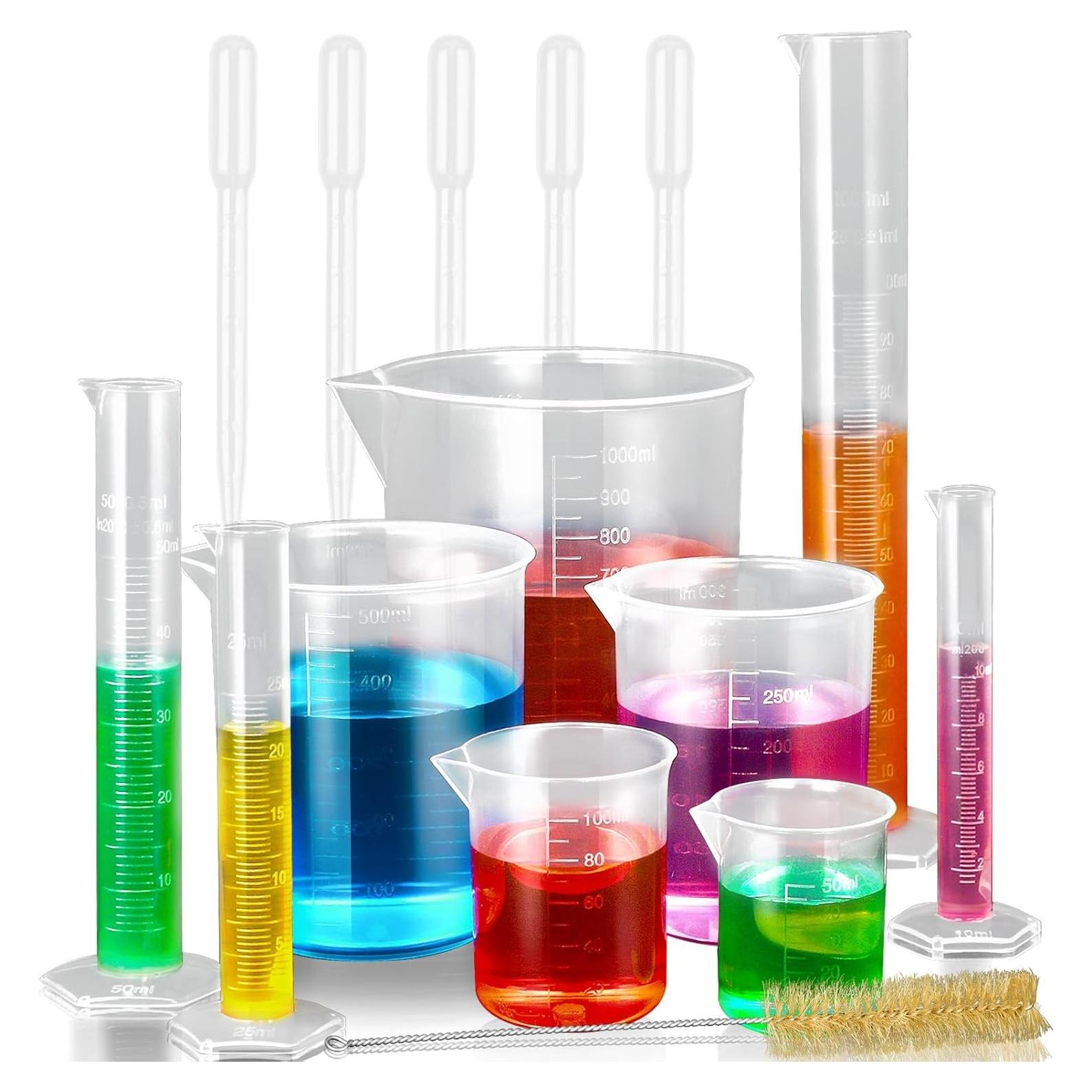 Cilindros y Vasos Medidores Moveland 10-1000ml con Pipetas