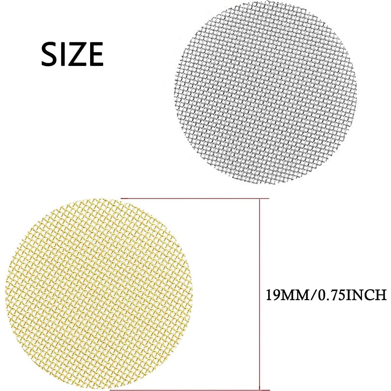 100 Pantallas de Tubo Romeda 1,91 cm Acero Inoxidable y Latón