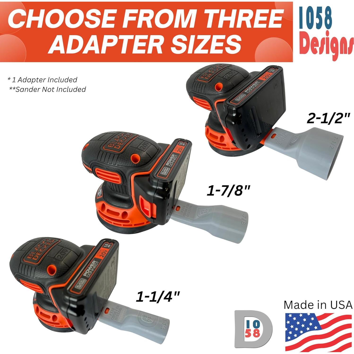 Adaptador de Aspiradora 1058 Designs para Lijadora Black Decker 5"