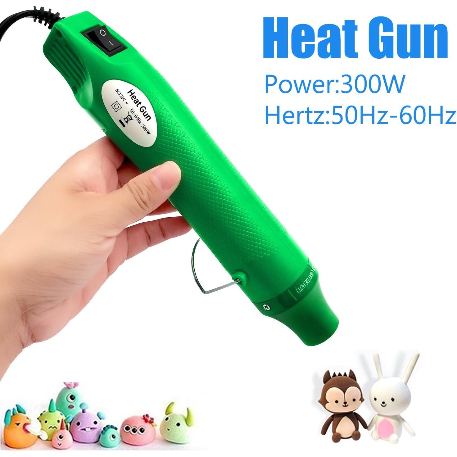 Mini Pistola de Calor QYQRQF 200°C Verde para Manualidades