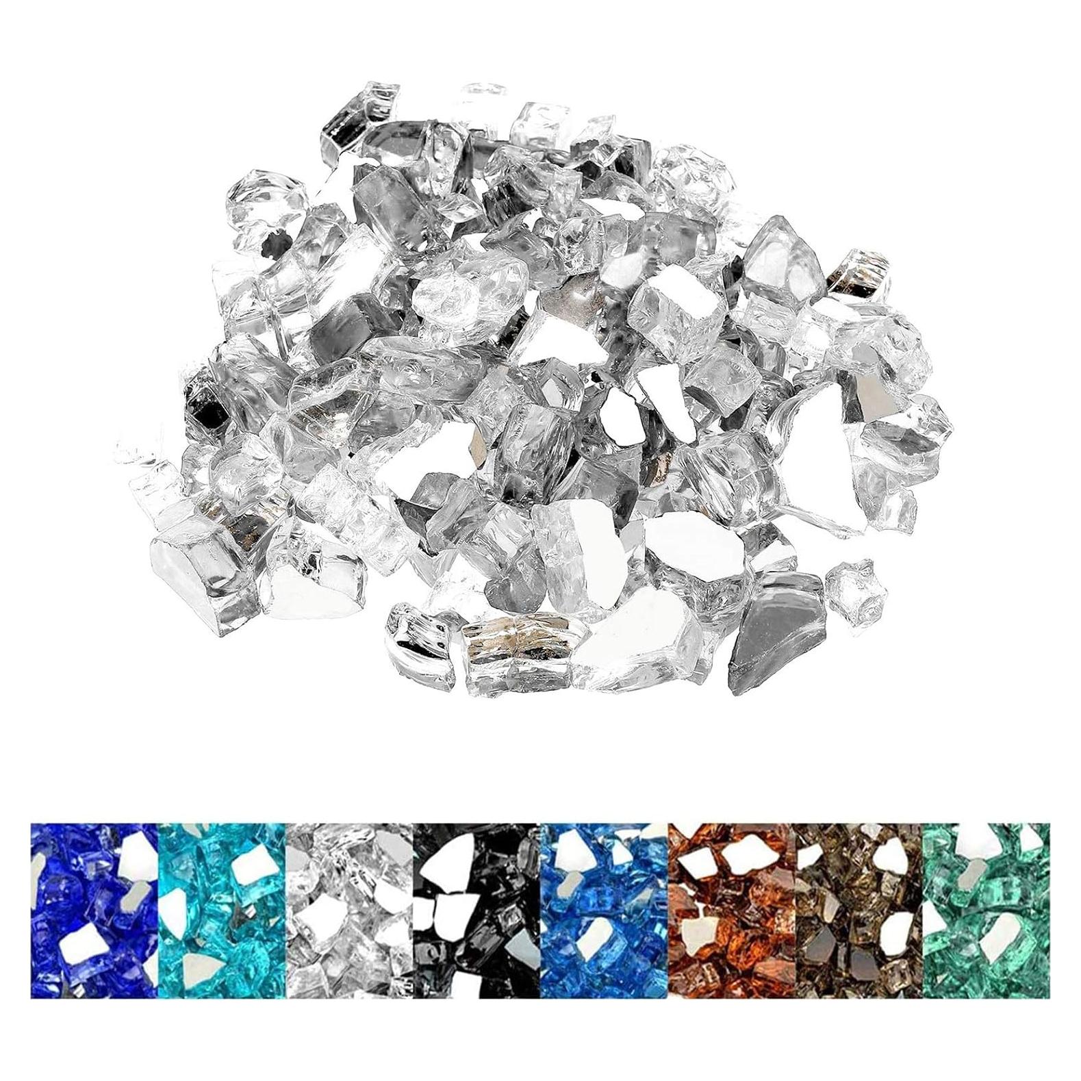 Vidrio de Fuego Mr. Fireglass 4.58 kg 1.27 cm Platino