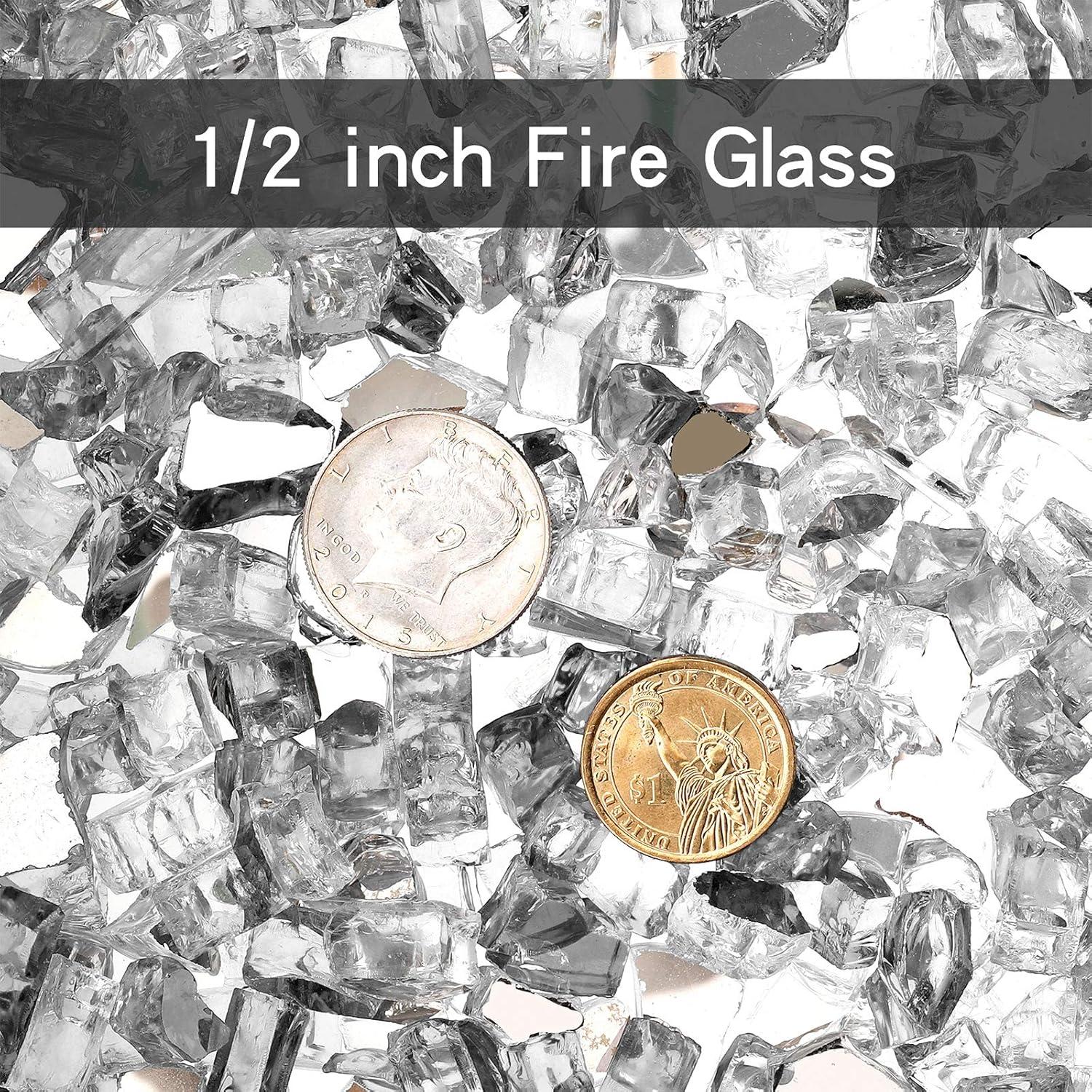 Vidrio de Fuego Mr. Fireglass 4.58 kg 1.27 cm Platino