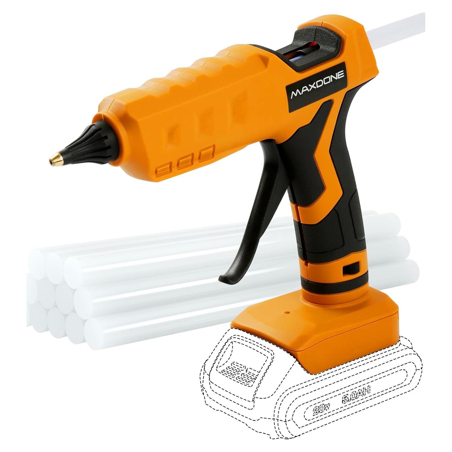 Pistola de Pegamento Caliente Inalámbrica MAXDONE 100W 20V