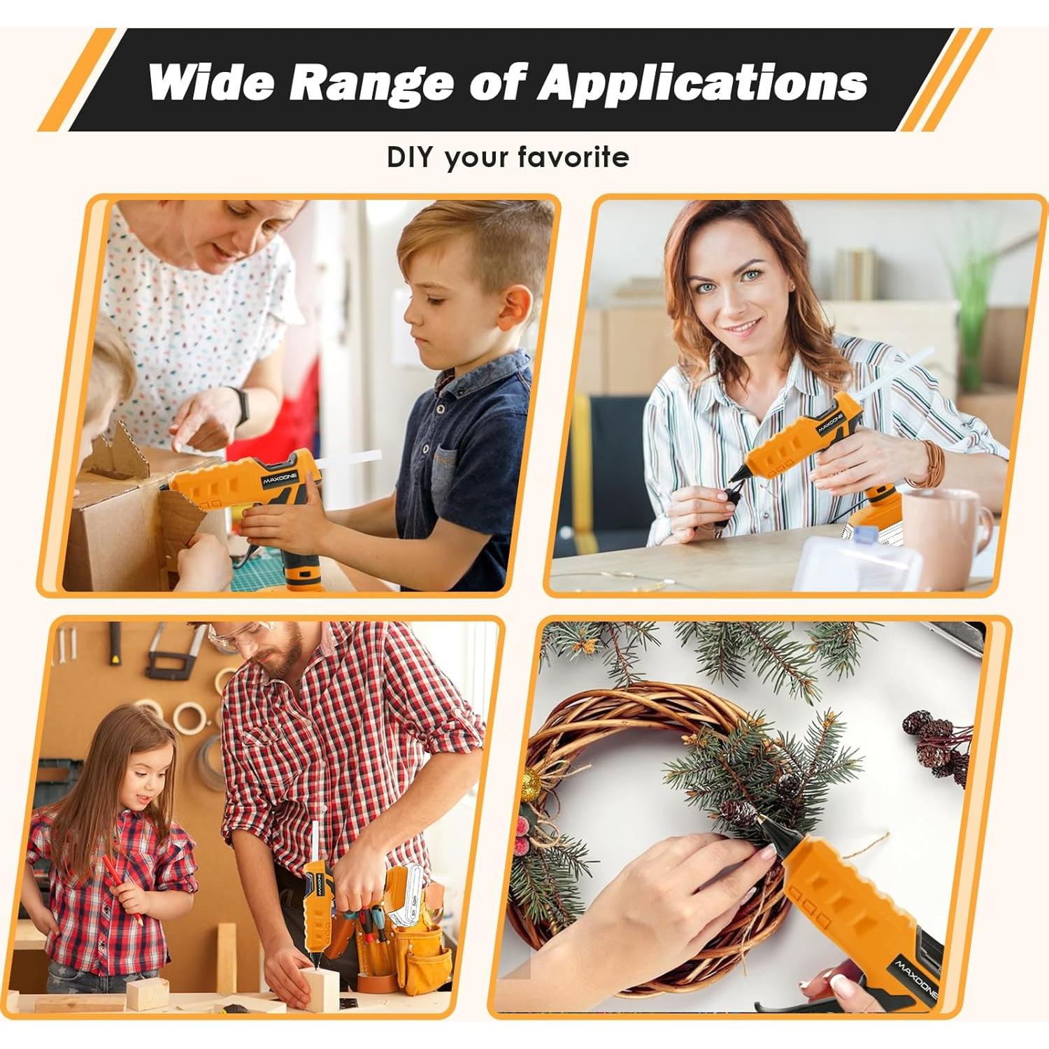 Pistola de Pegamento Caliente Inalámbrica MAXDONE 100W 20V