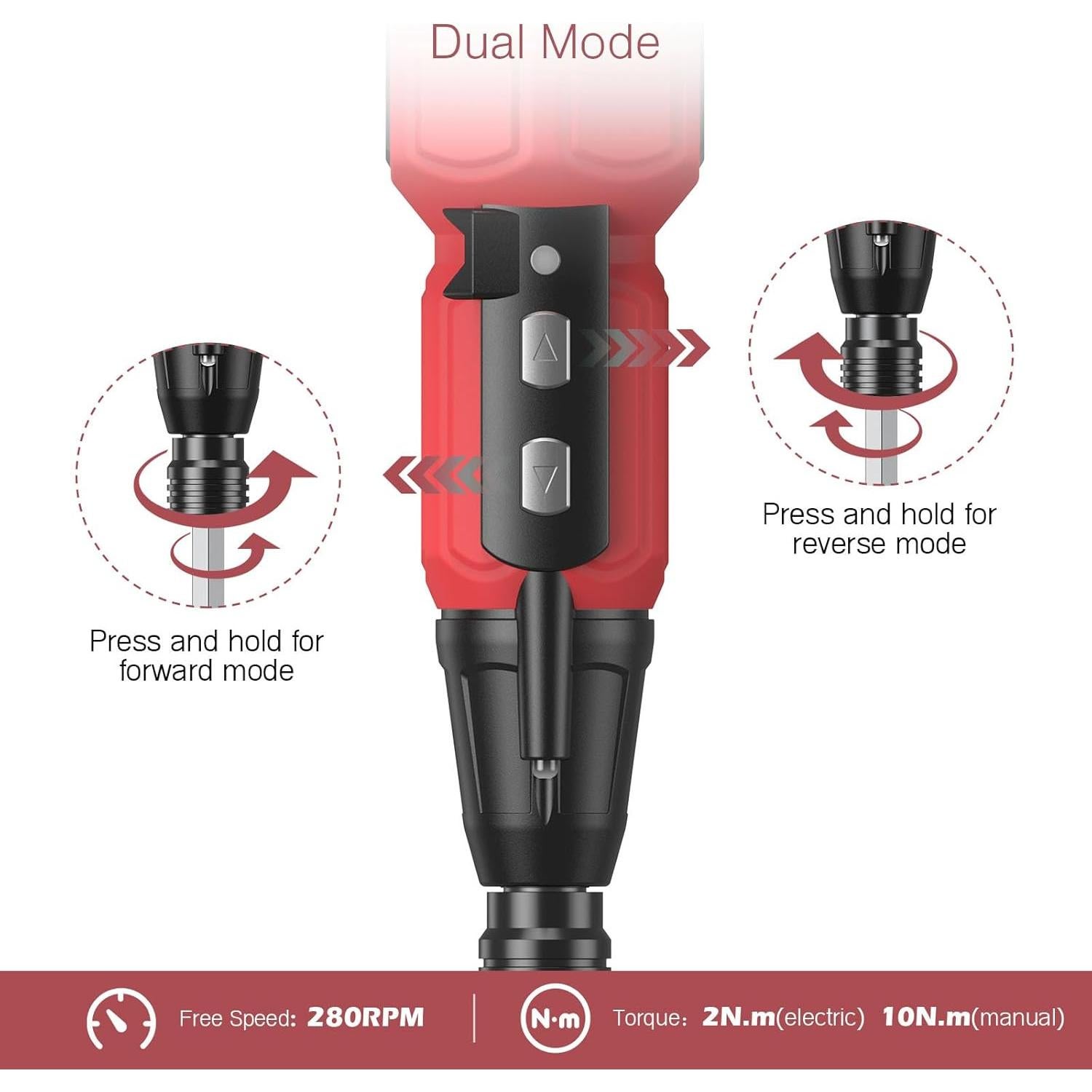 Destornillador Eléctrico Inalámbrico LOFICOPER Rojo 280 RPM