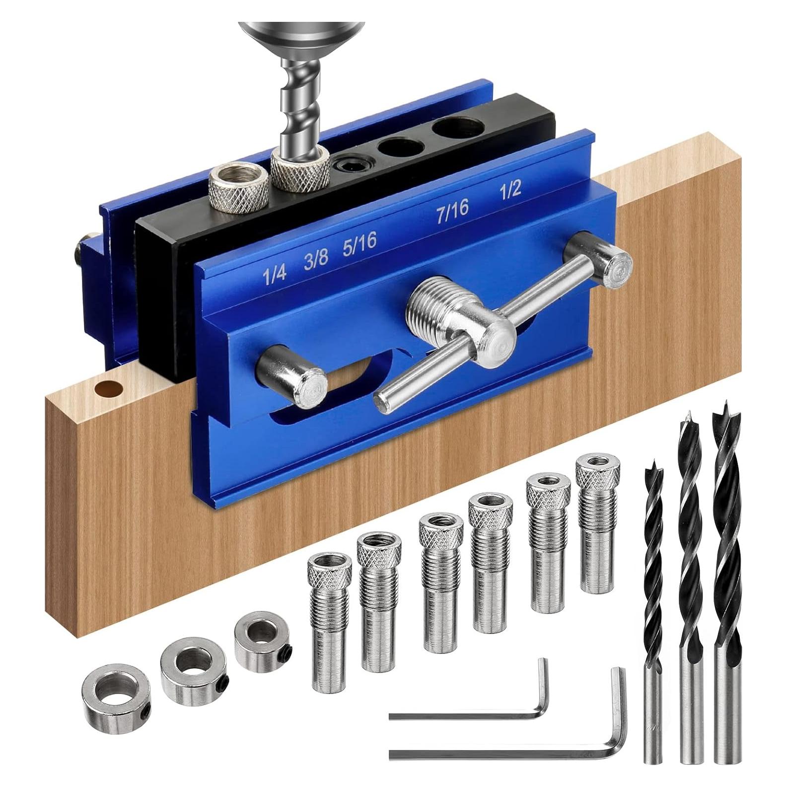 Plantilla de Dowel Autocentrante Lieberwell con 3 Brocas y 6 Manguitos