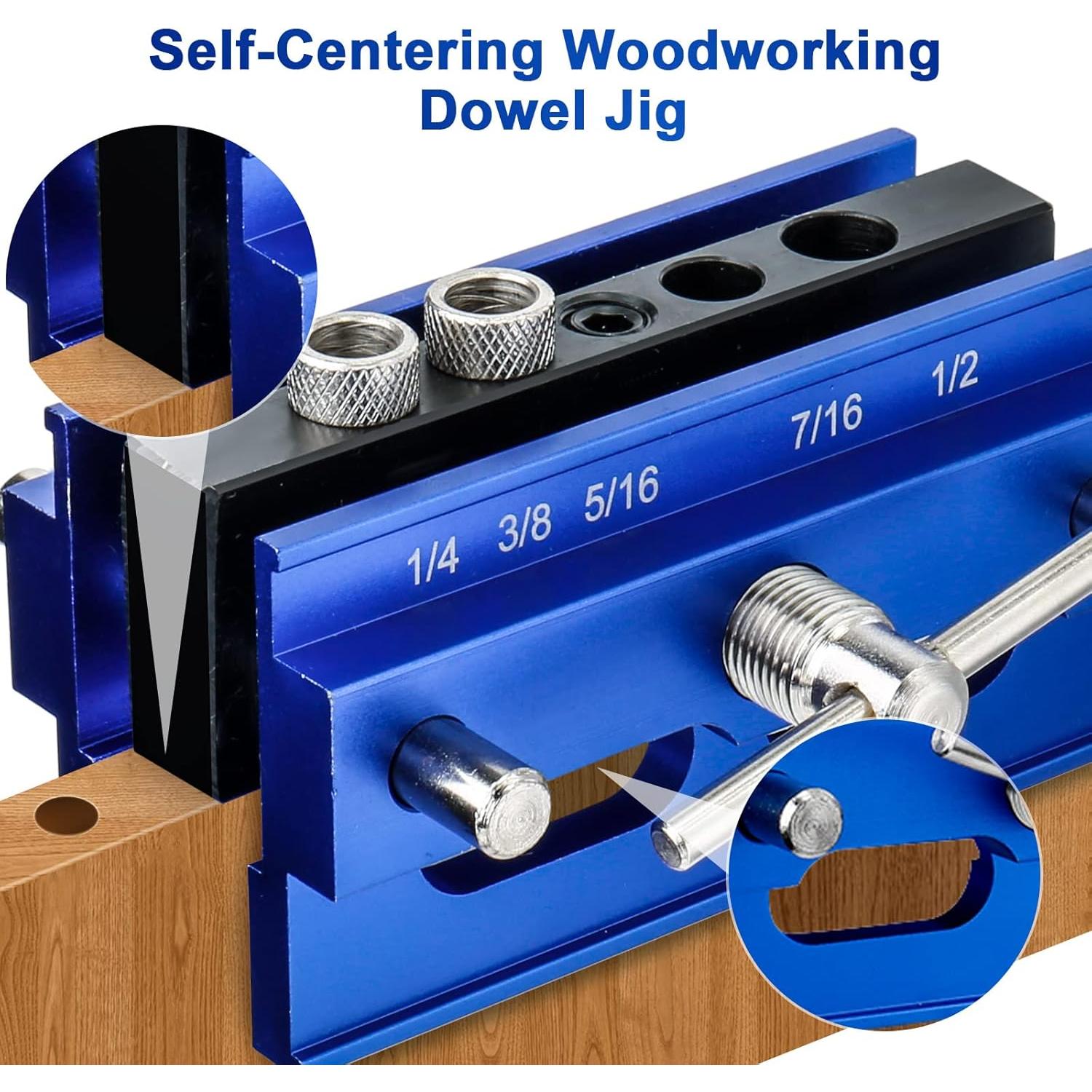 Plantilla de Dowel Autocentrante Lieberwell con 3 Brocas y 6 Manguitos