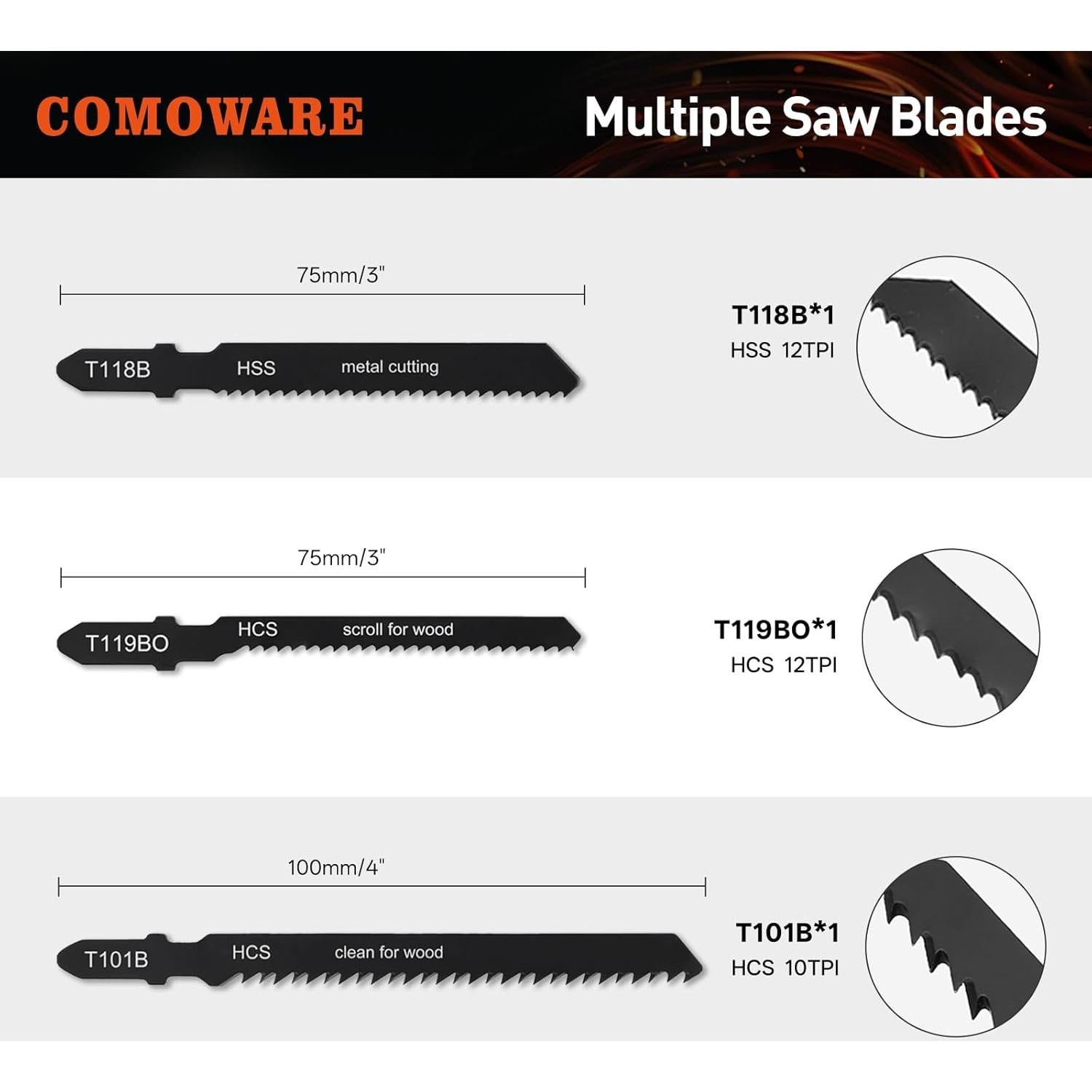 Juego de Sierra y Limado COMOWARE 16 Pcs, Hojas y Limadoras de Diamante