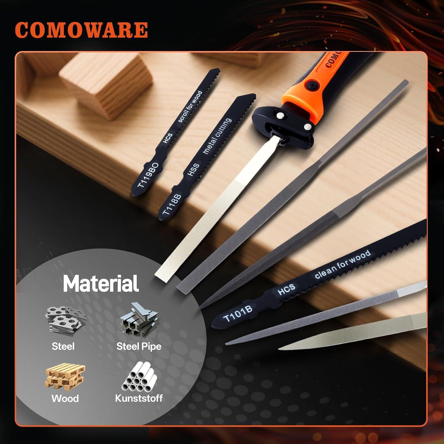 Juego de Sierra y Limado COMOWARE 16 Pcs, Hojas y Limadoras de Diamante