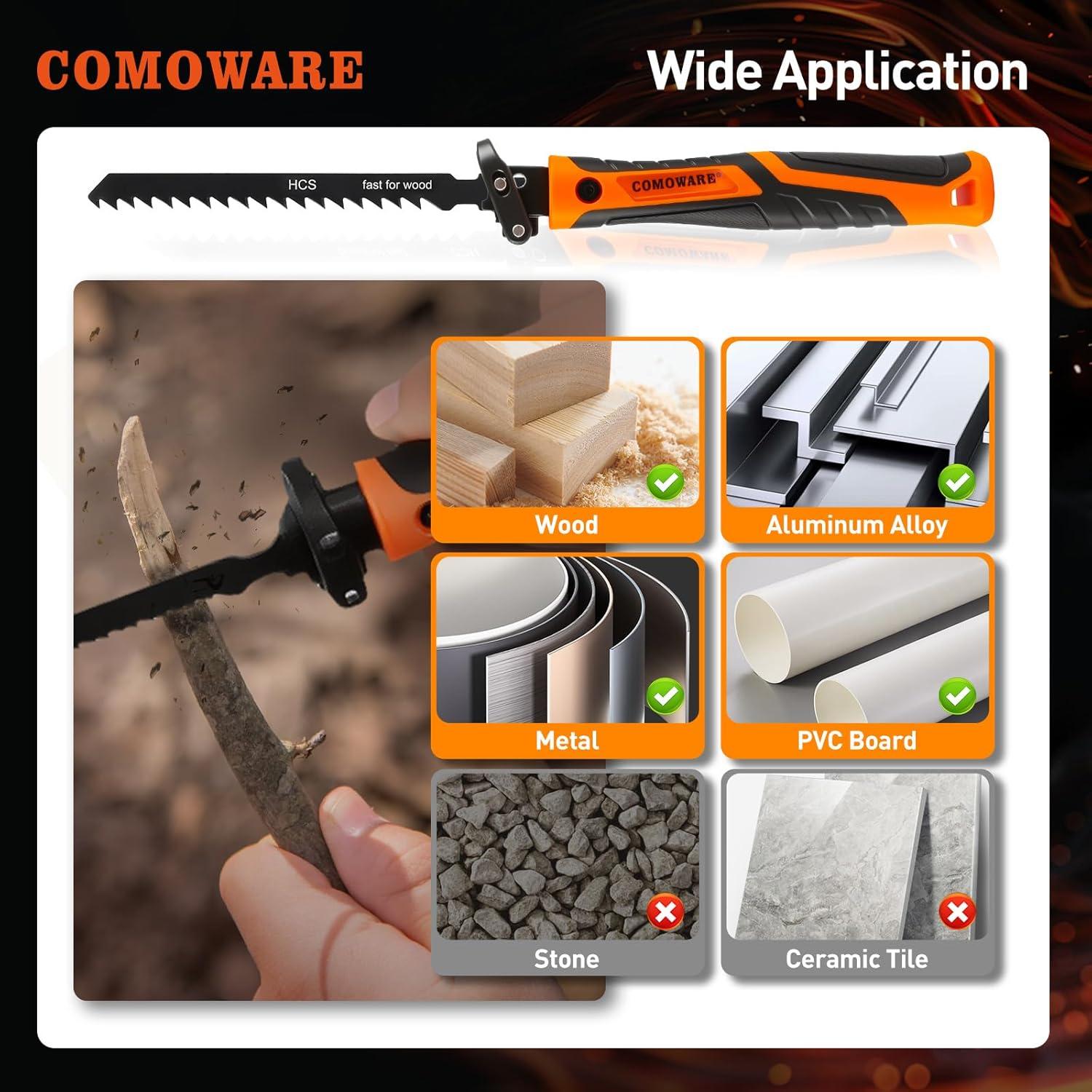 Juego de Sierra y Limado COMOWARE 16 Pcs, Hojas y Limadoras de Diamante