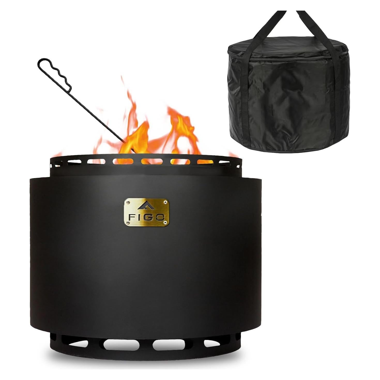 Hoguera Sin Humo FIGO HOME 45.72 cm Hierro Fundido