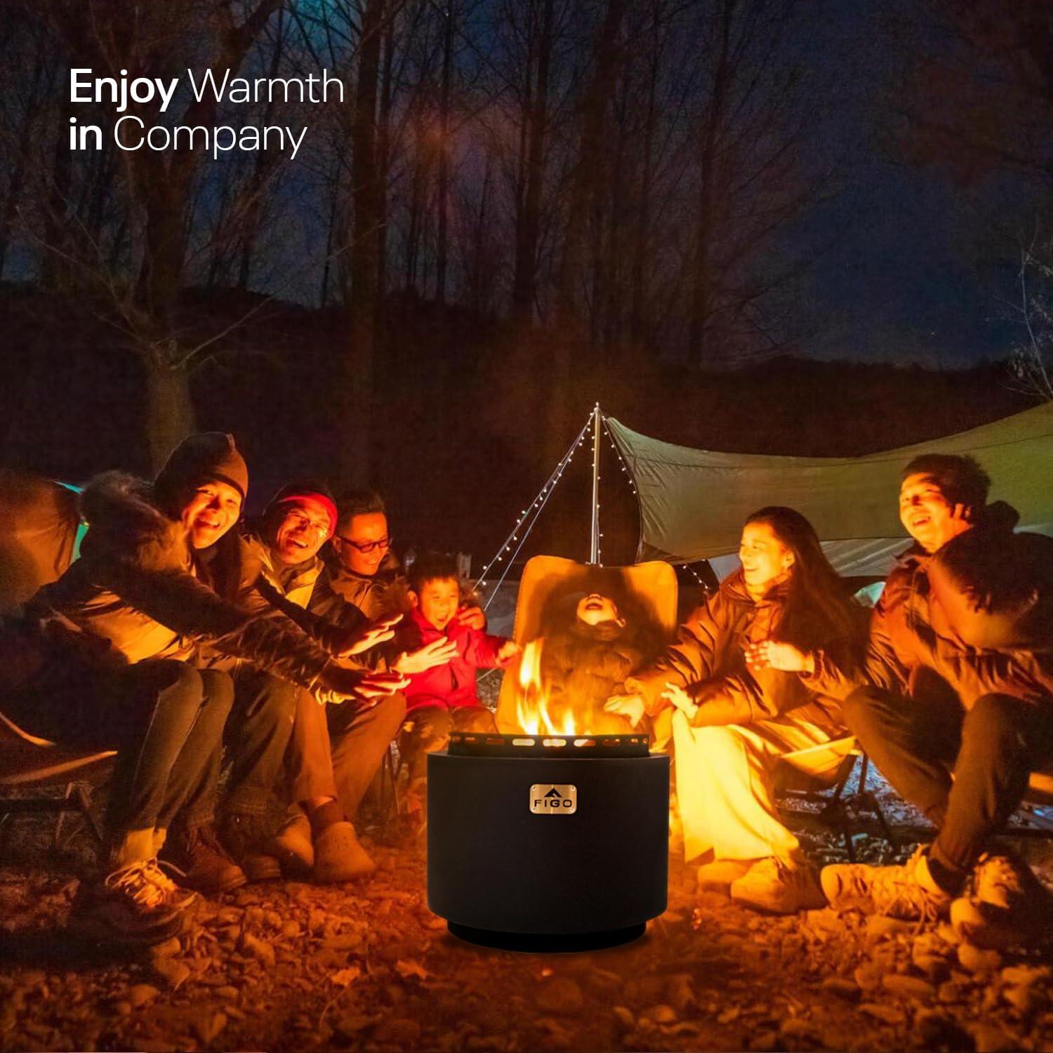 Hoguera Sin Humo FIGO HOME 45.72 cm Hierro Fundido