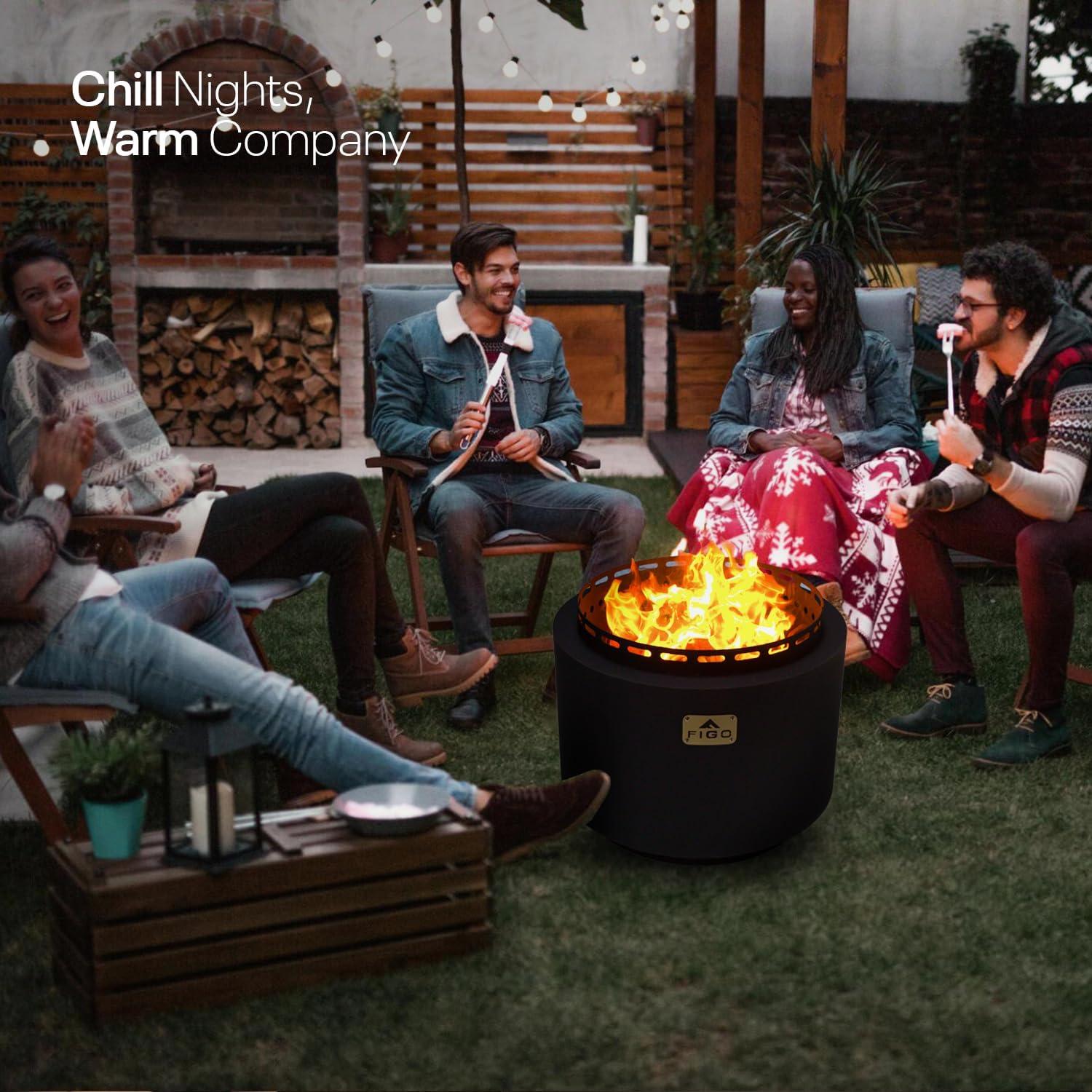 Hoguera Sin Humo FIGO HOME 45.72 cm Hierro Fundido