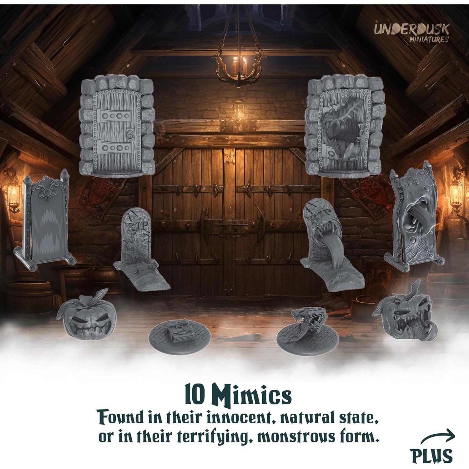 Miniaturas Sin Pintar Underdusk - 34 Criaturas para D&D