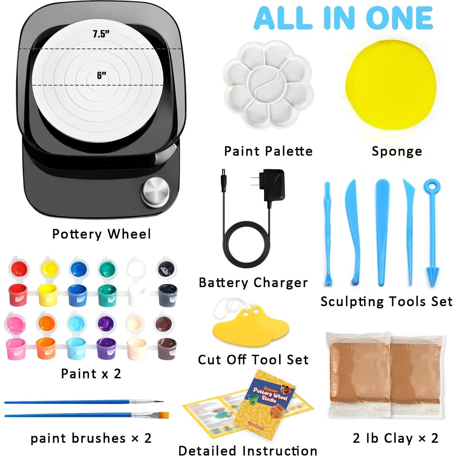 Torno de Alfarería Infantil Innofans - Kit Completo DIY 1.66kg