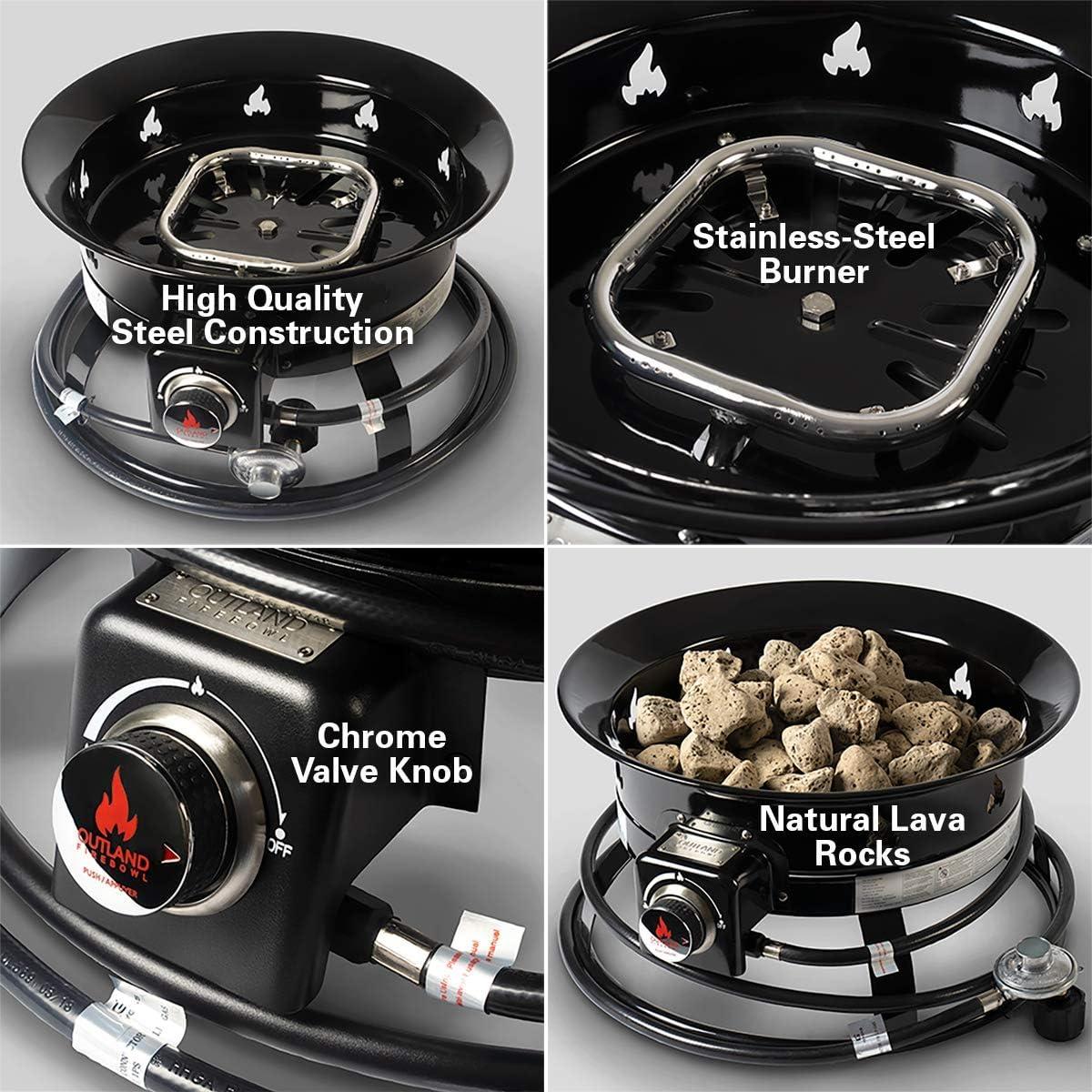 Fogón Portátil de Gas Propano Outland Living 893 19" Negro