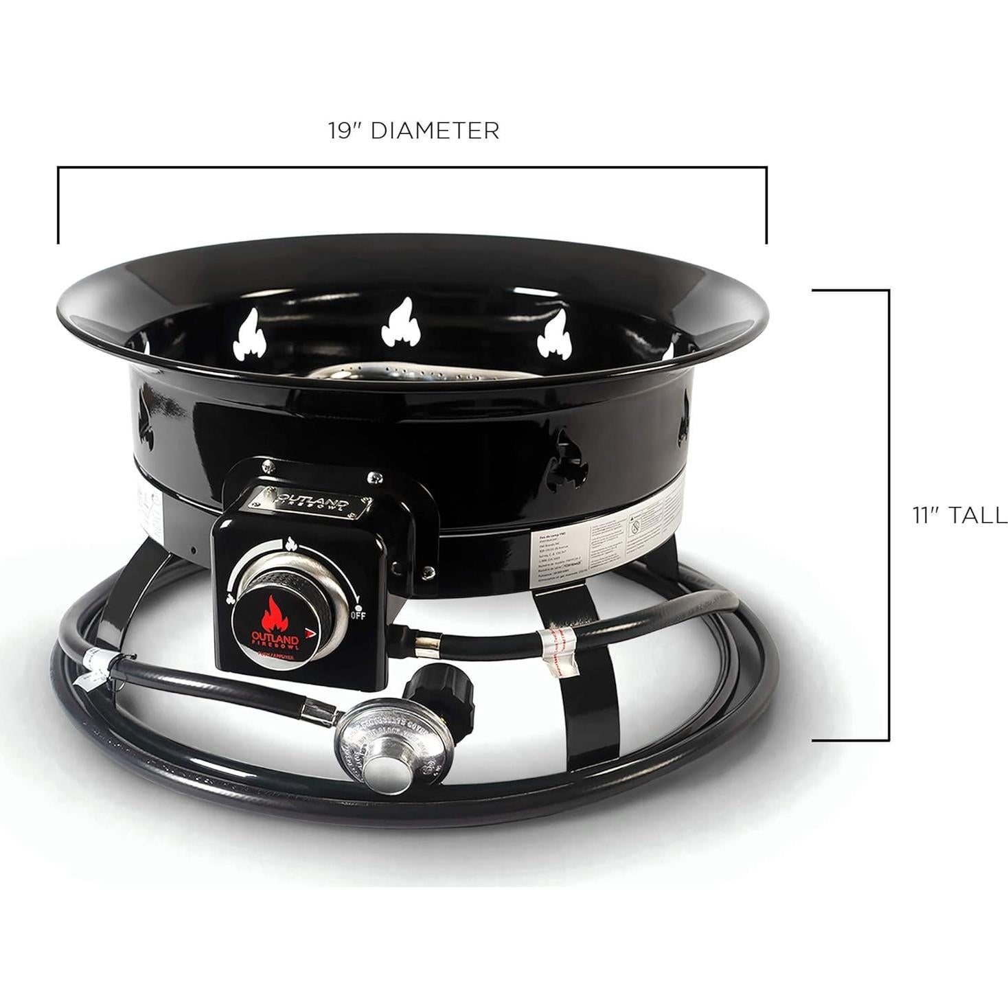 Fogón Portátil de Gas Propano Outland Living 893 19" Negro