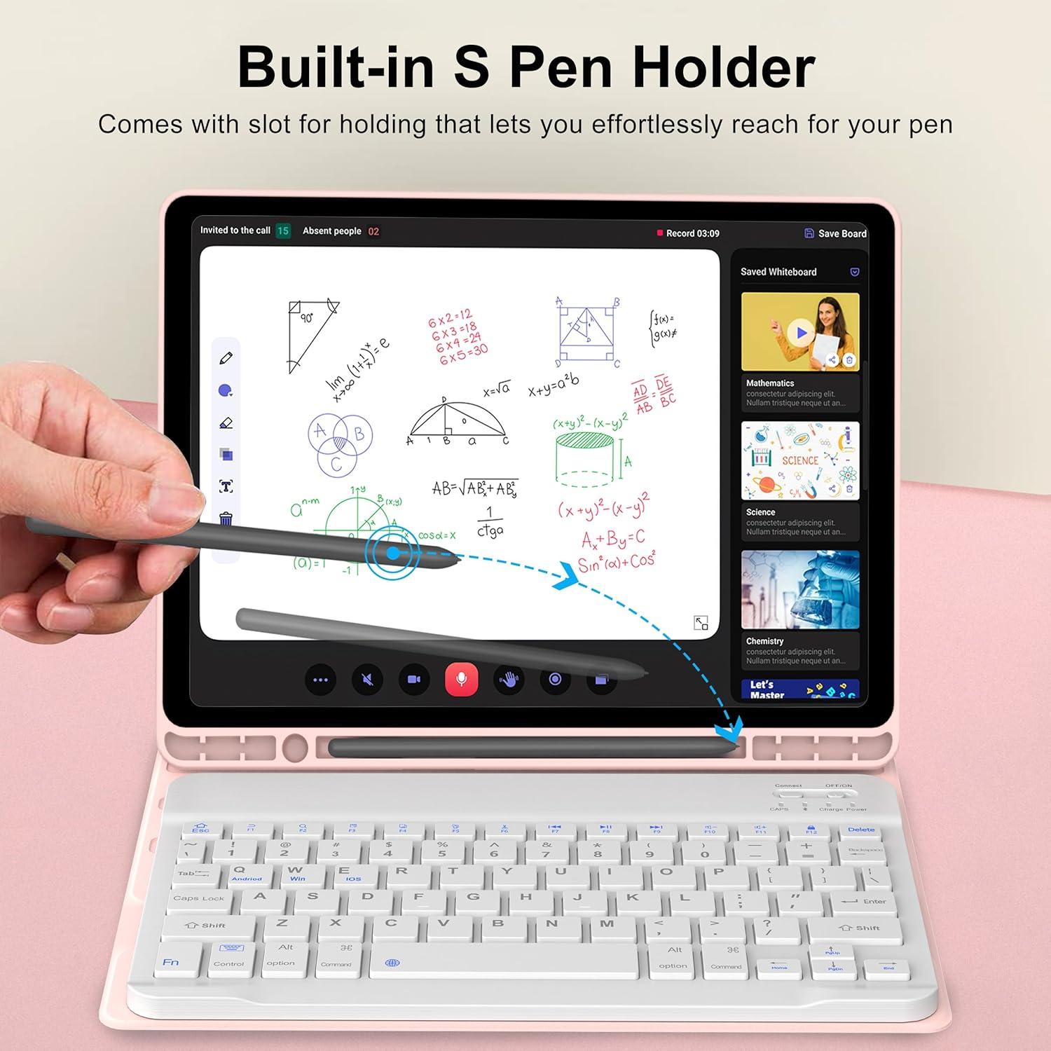 Funda Teclado Samsung Galaxy Tab A9 Plus 11" Rosa 2023