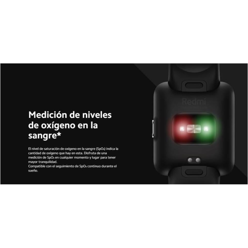 Xiaomi Redmi Watch 2 Lite, 100 modos fitness, GPS, negro