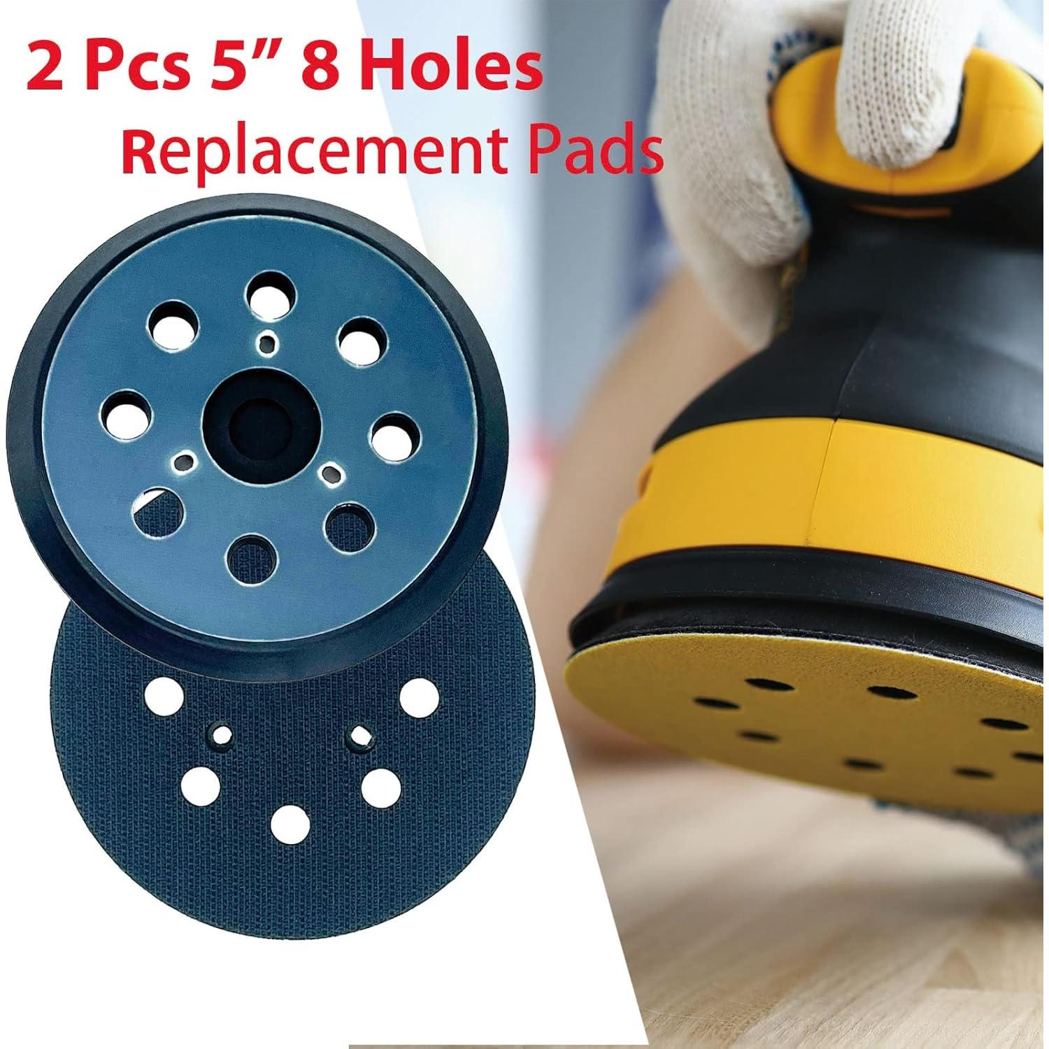 2 Almohadillas de Reemplazo 5" para Lijadora Dewalt/Makita