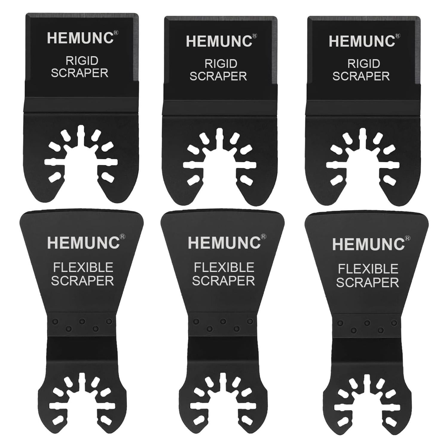 6 Cuchillas de Raspado HEMUNC Rígidas y Flexibles 17x8.5cm