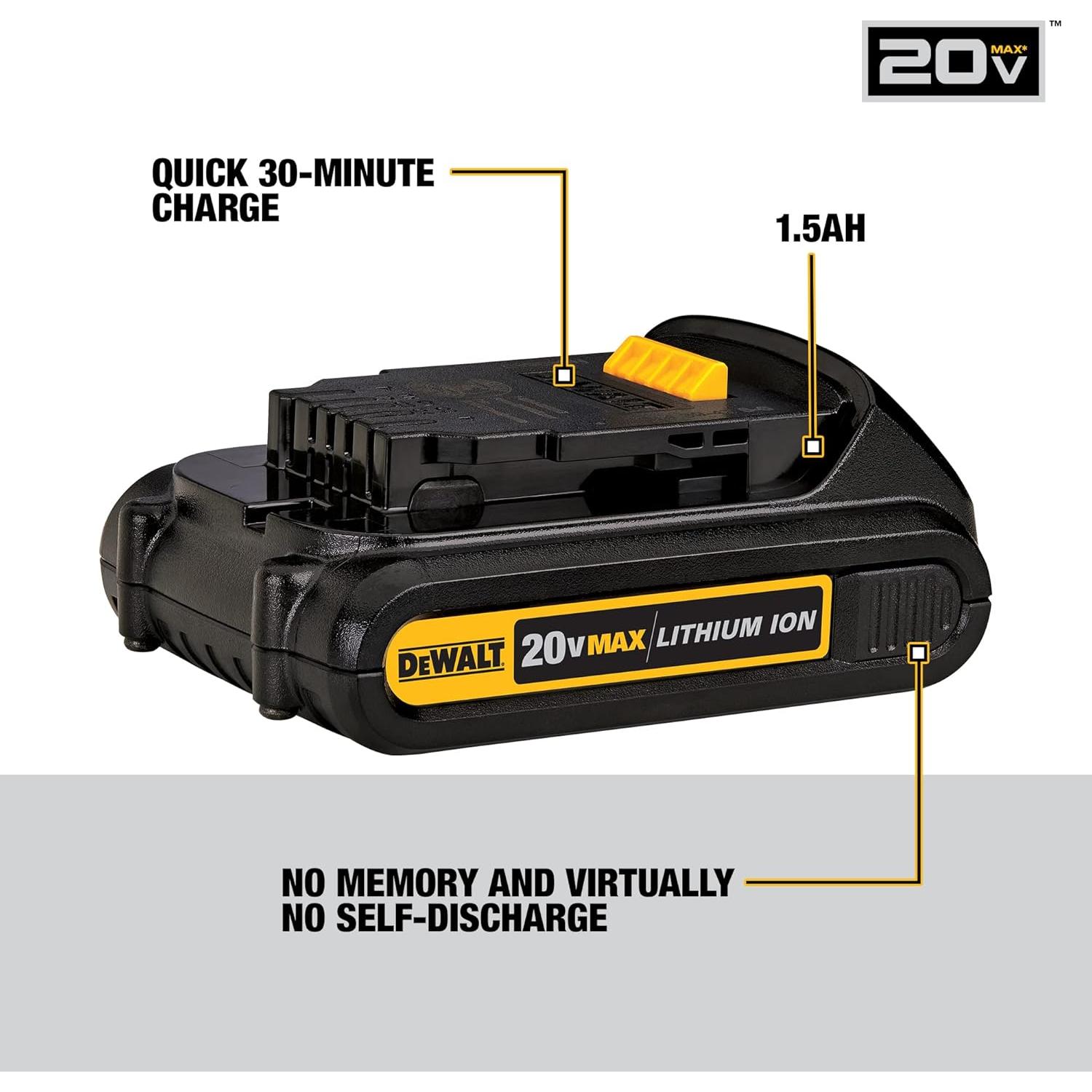 Taladro Inalámbrico DEWALT 20V Max DCK240C2 2-Herramientas