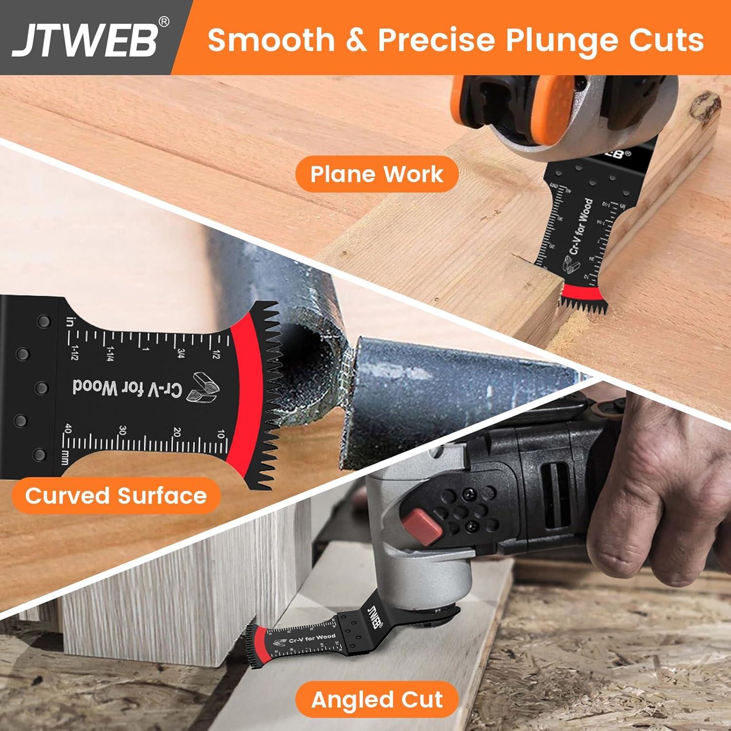 Hojas de Sierra Oscilante JTWEB 10PCS para Madera y Plástico