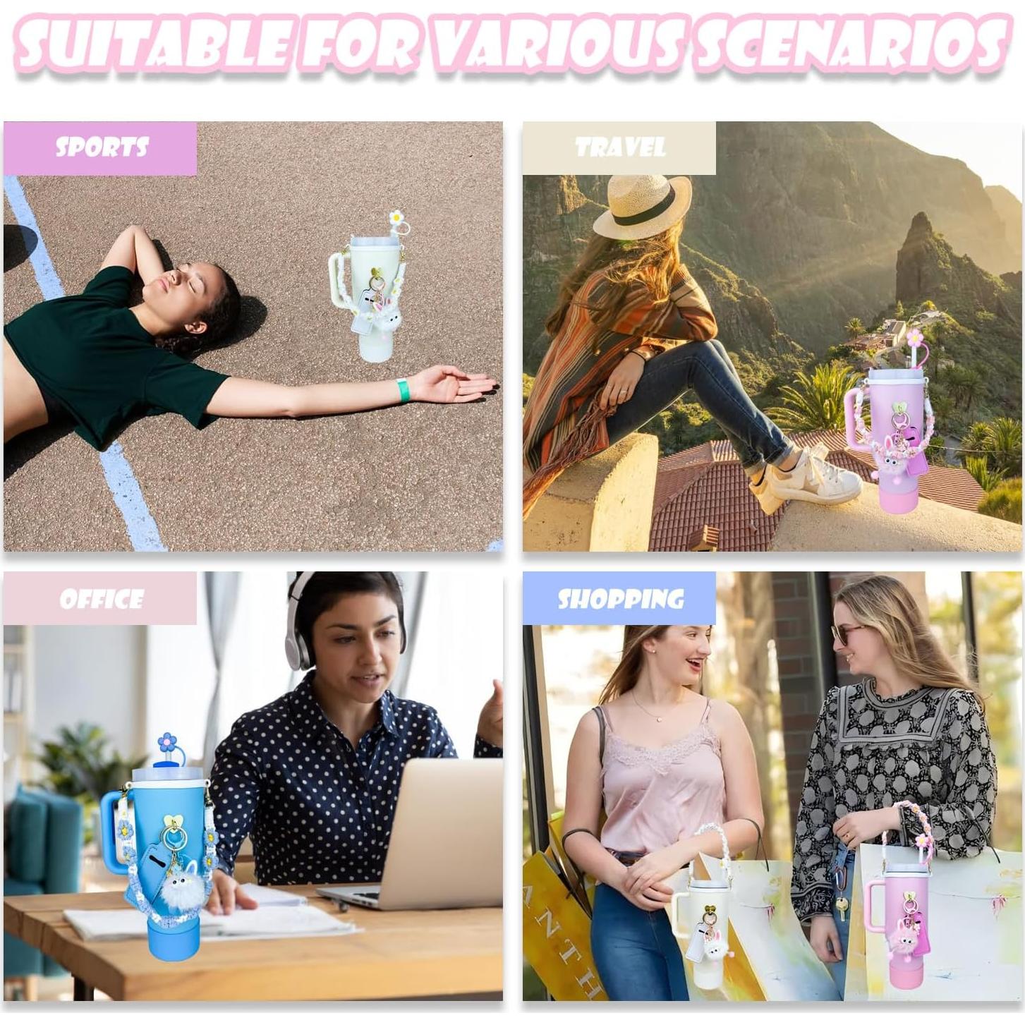 Juego de Accesorios IVINVI para Stanley Cup 30-40 oz Azul