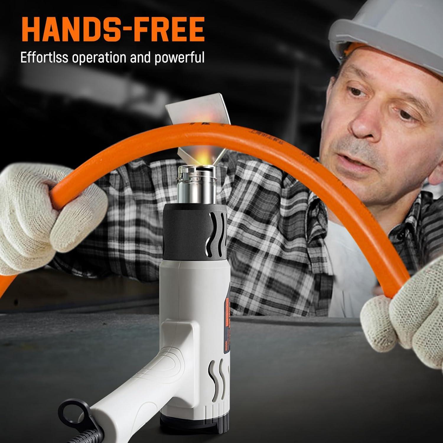 Pistola de Calor Maxxheat 1800W con Doble Fusible y 4 Boquillas