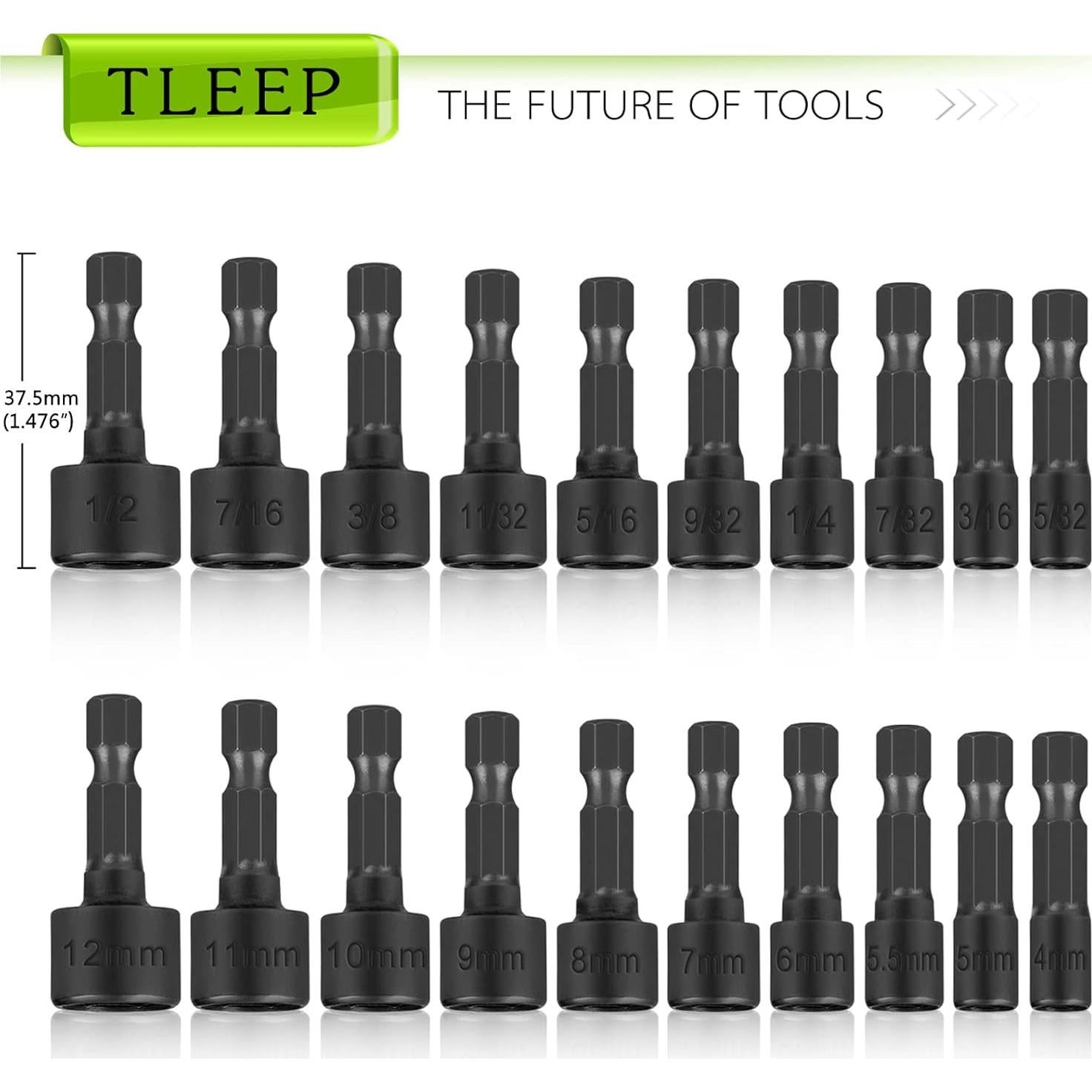 Juego de 20 Puntas de Destornillador TLEEP Acero Vanadio