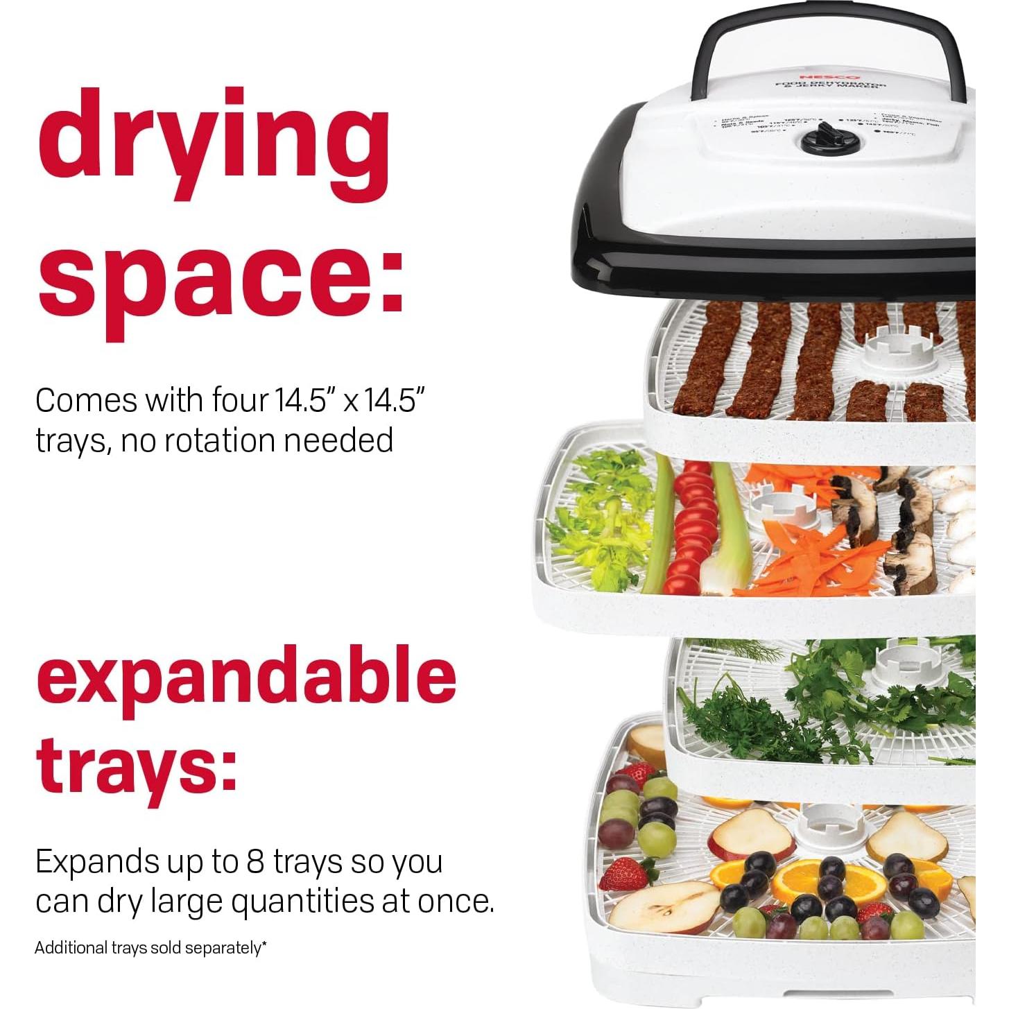 Deshidratador de Alimentos NESCO FD-80A 700W Blanco Cuadrado