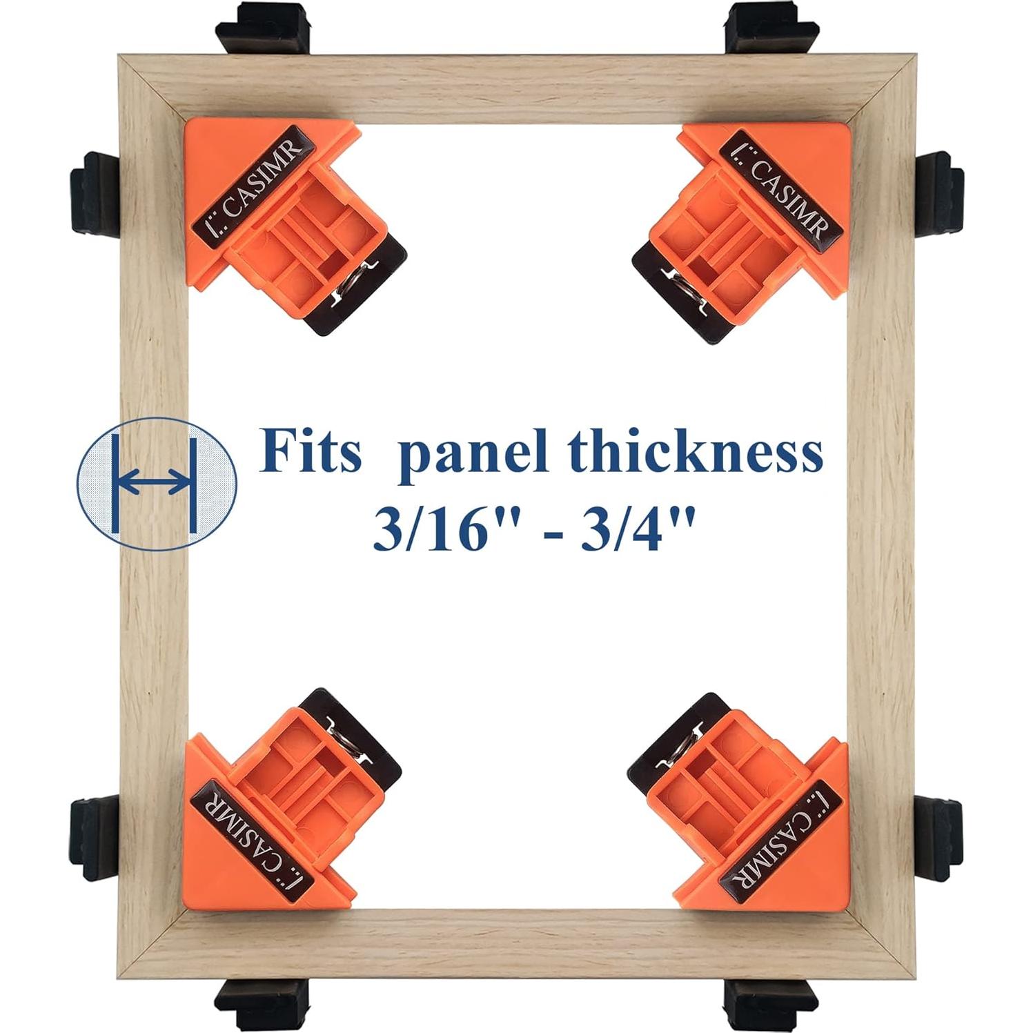 Abrazaderas de Esquina 90° CASIMR - Paquete de 4 Ajustables