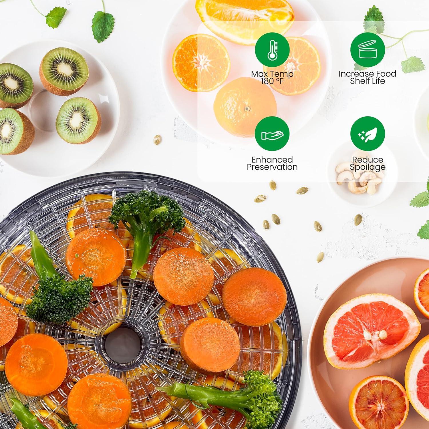 Deshidratador de Alimentos NutriChef PKFD12.5 5 Bandejas Blanco